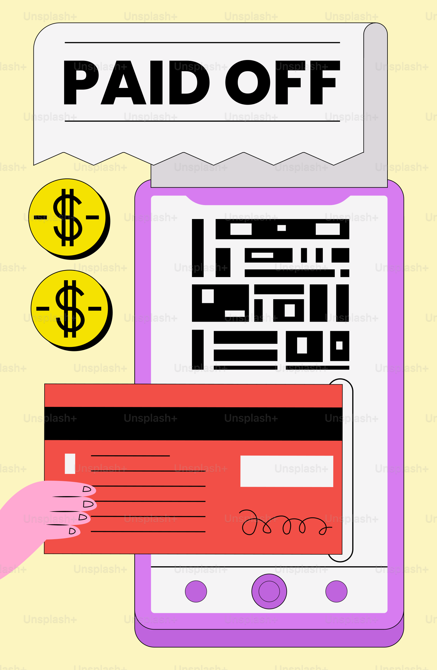 A person holding a credit card and a phone