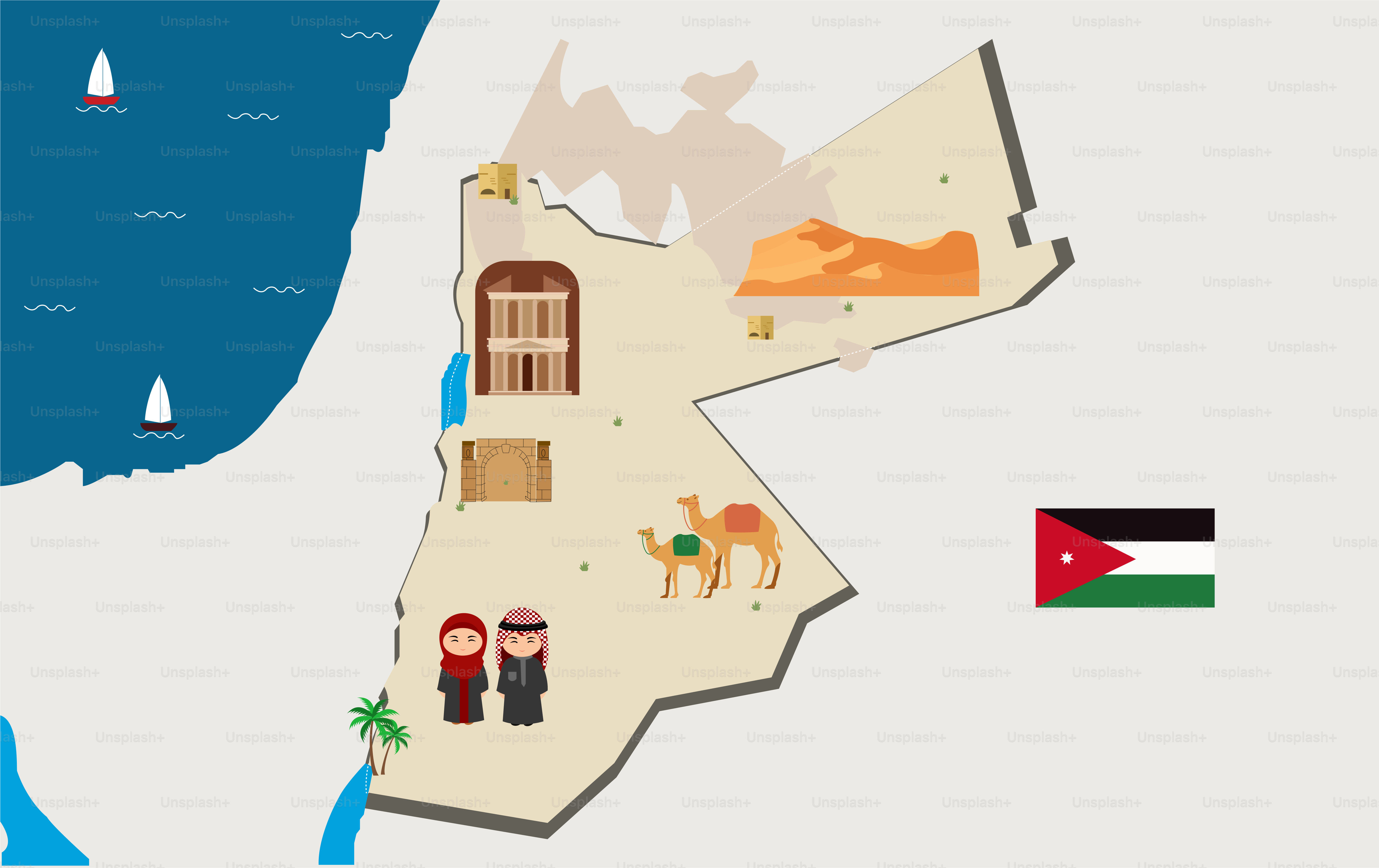 A map of the united states of jordan