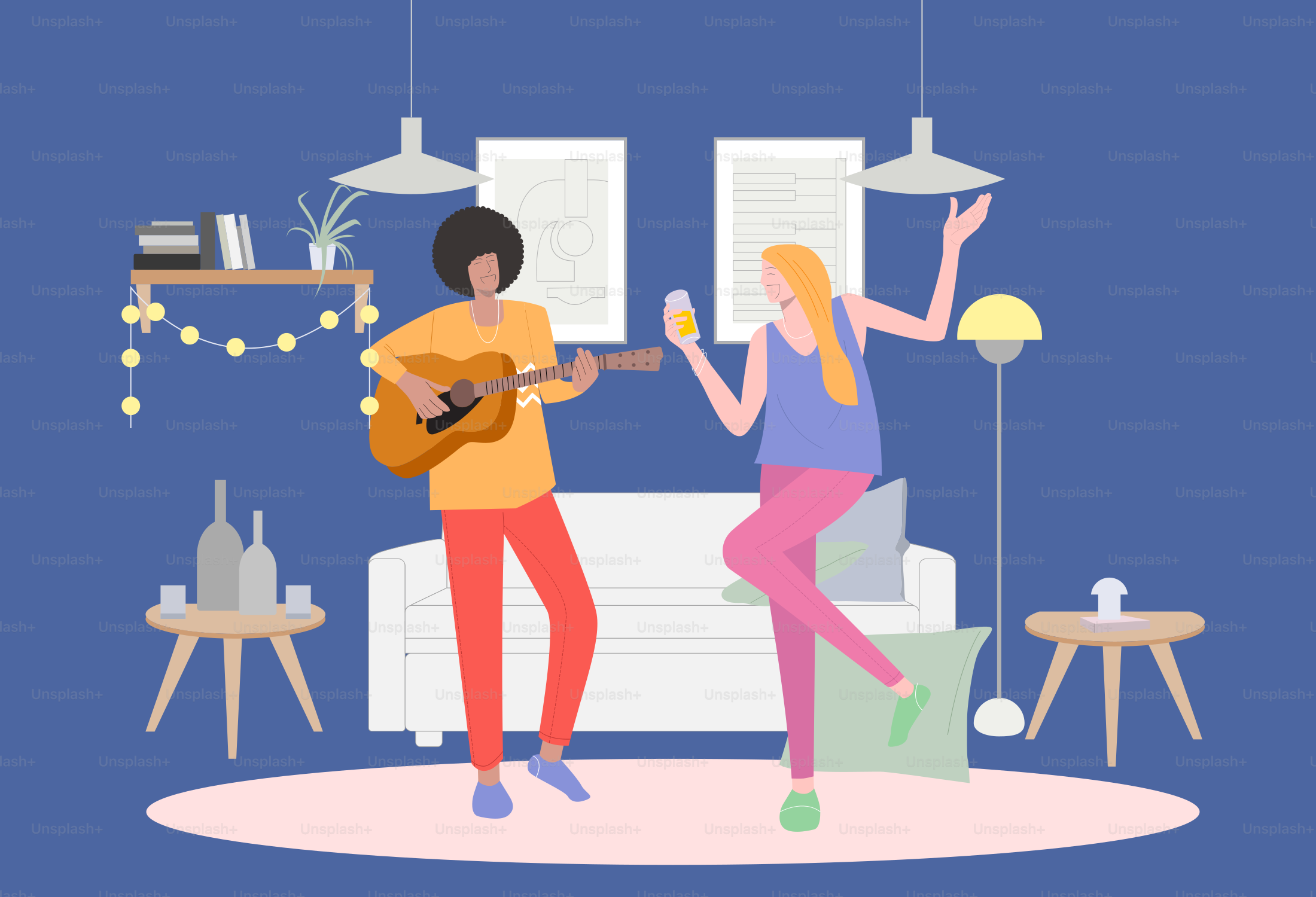 Quelques personnes qui jouent de la guitare