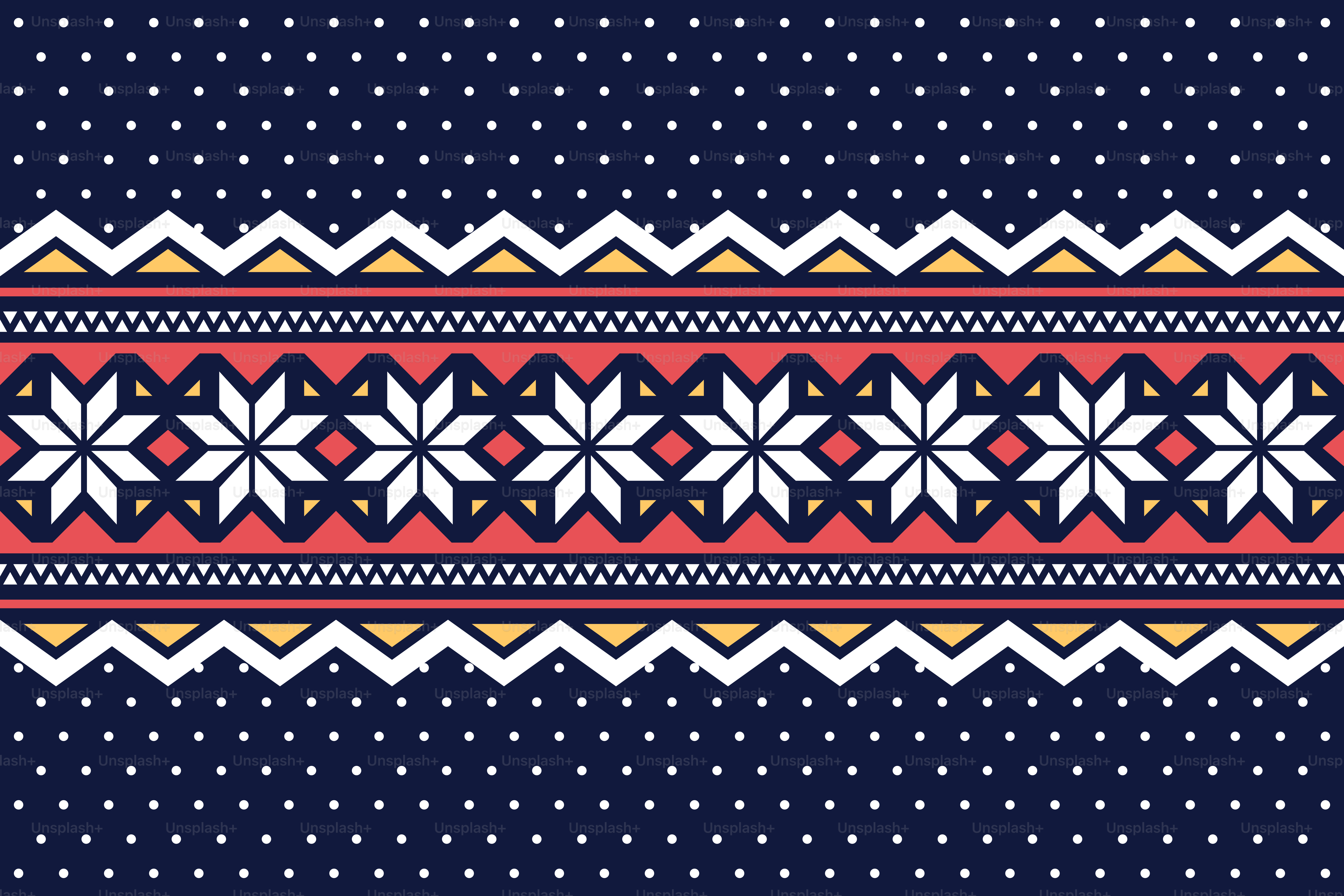 Un fondo azul con un patrón rojo y blanco