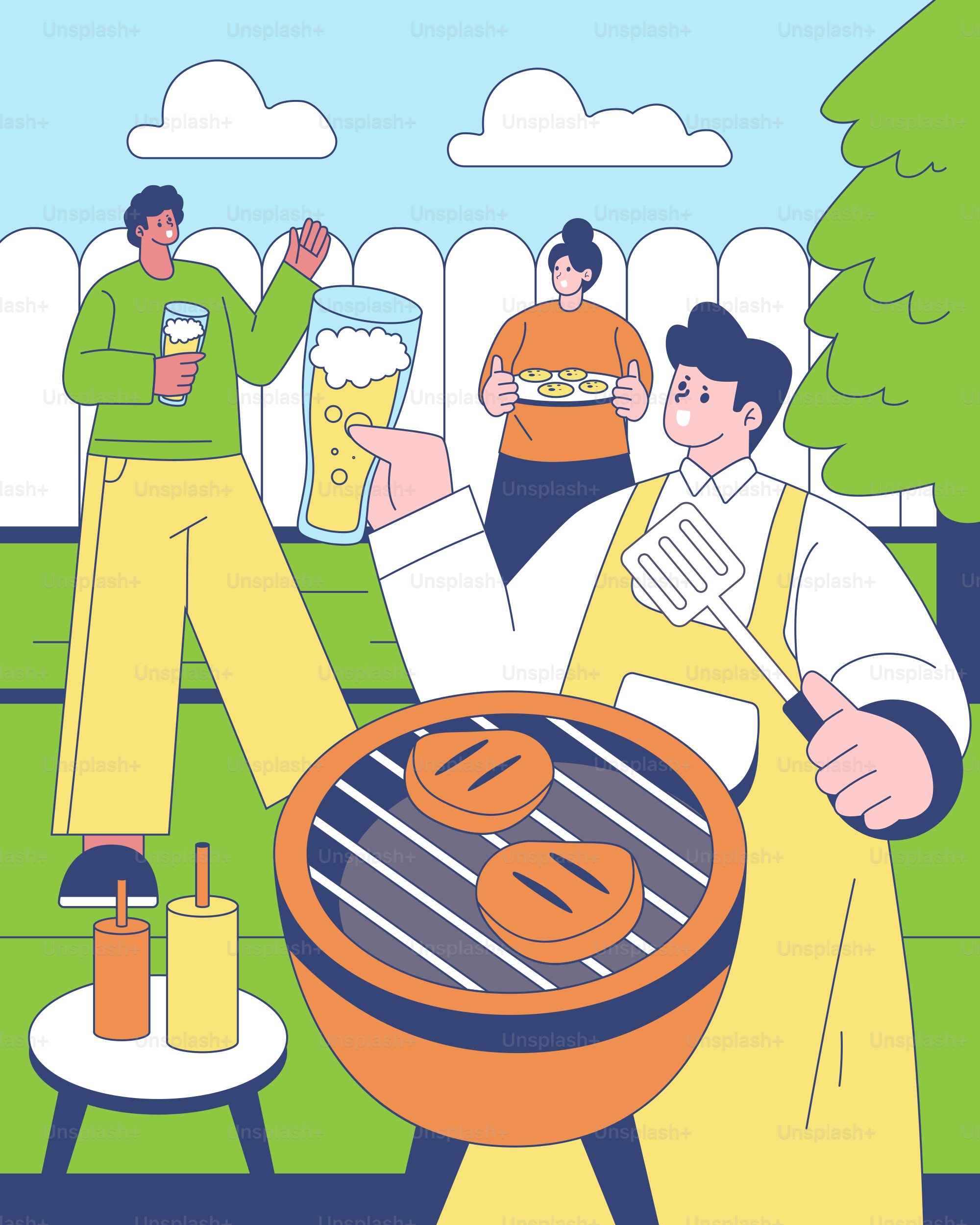 A man holding a glass of beer while standing next to a bbq