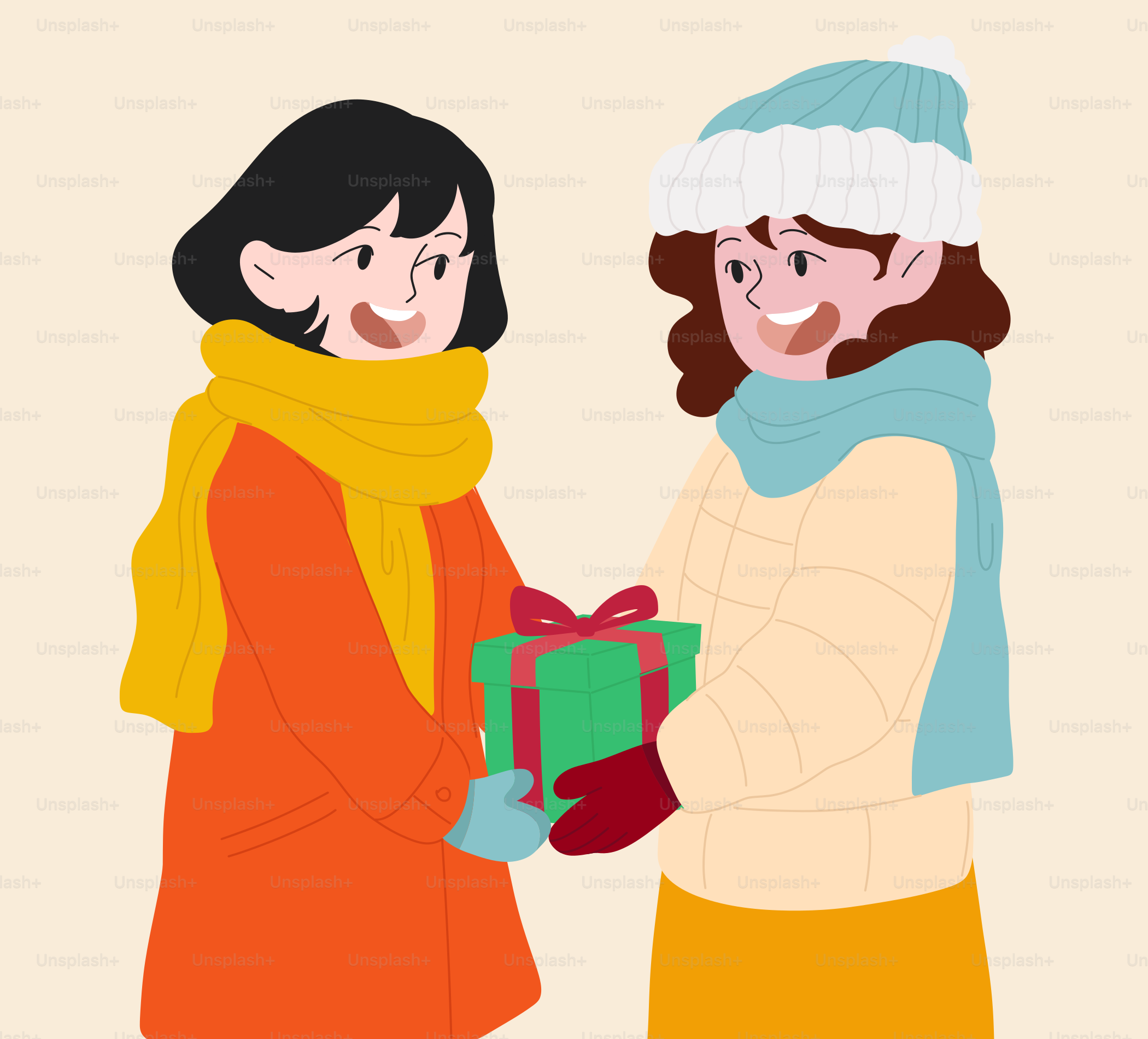 A couple of women standing next to each other