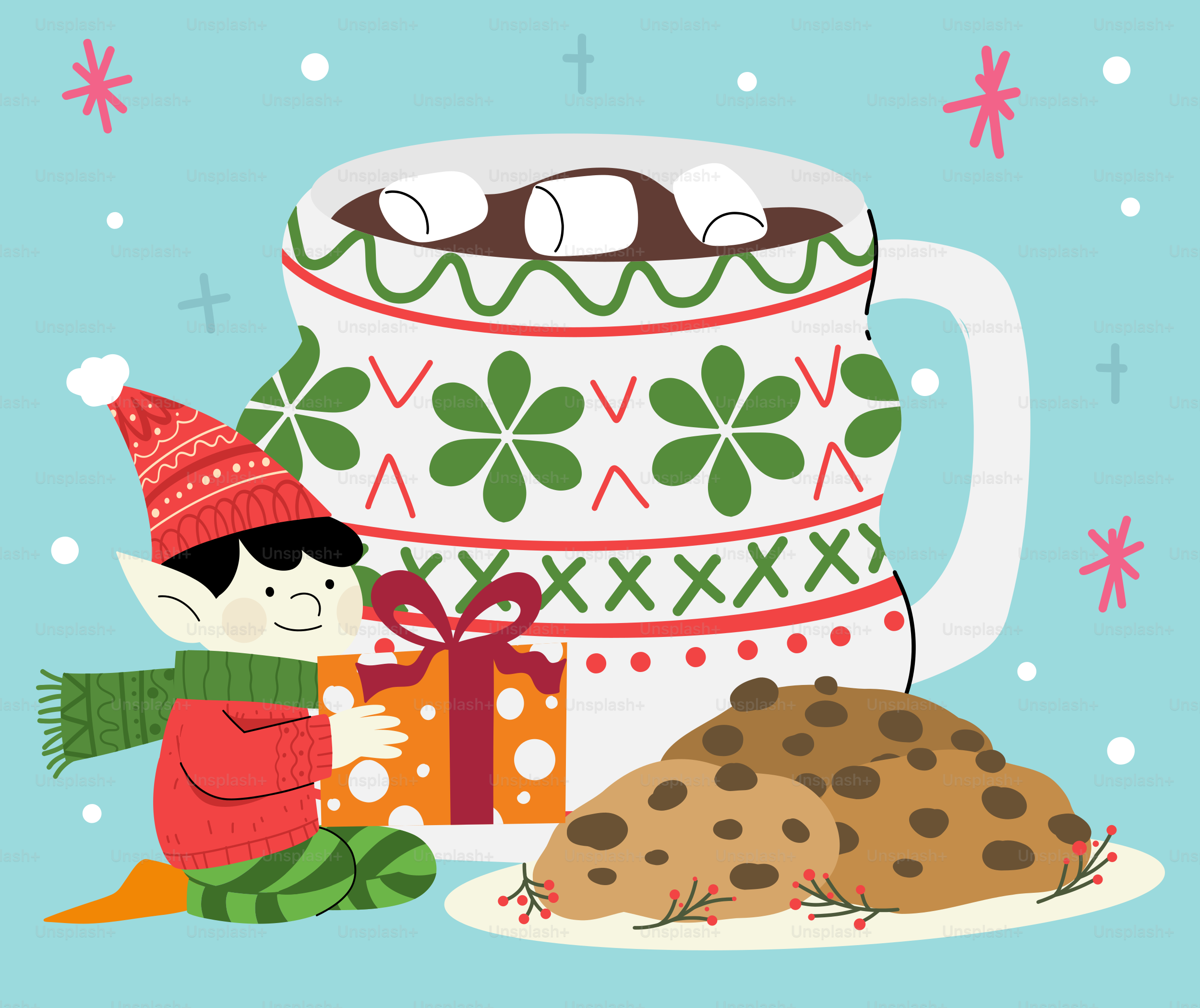 A boy sitting on the ground next to a pile of cookies