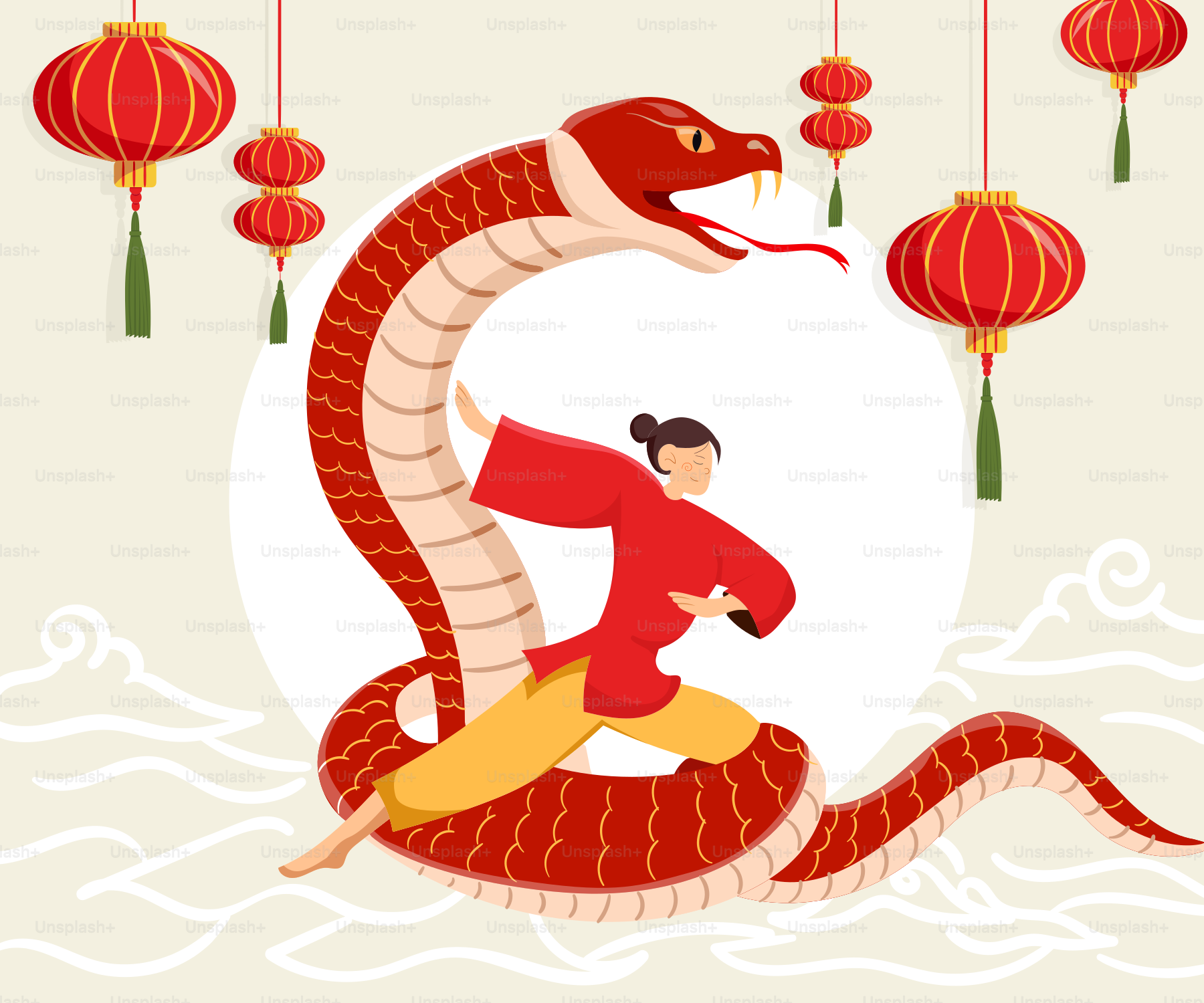 A man riding a dragon on top of a body of water