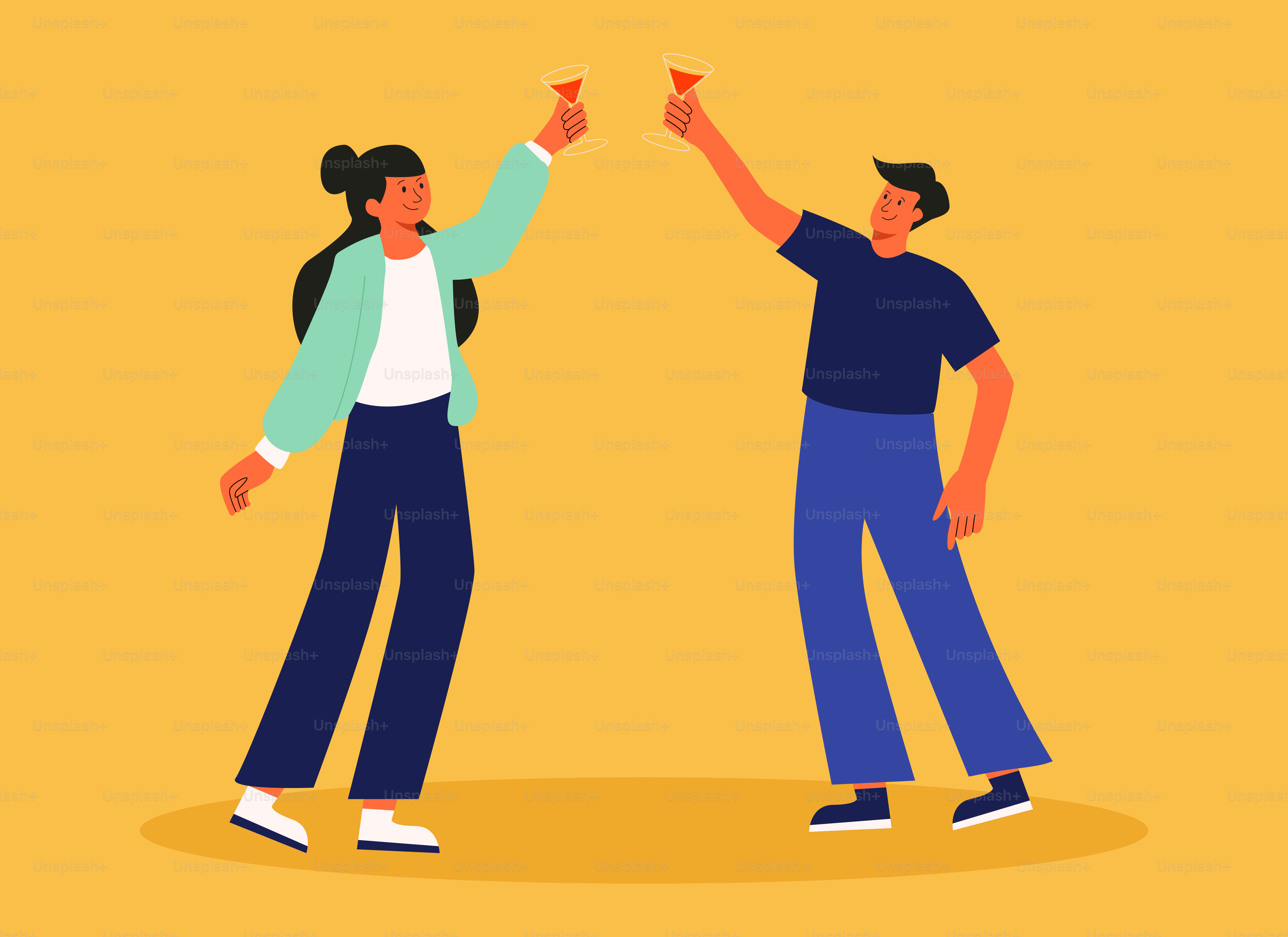 A couple of people standing next to each other