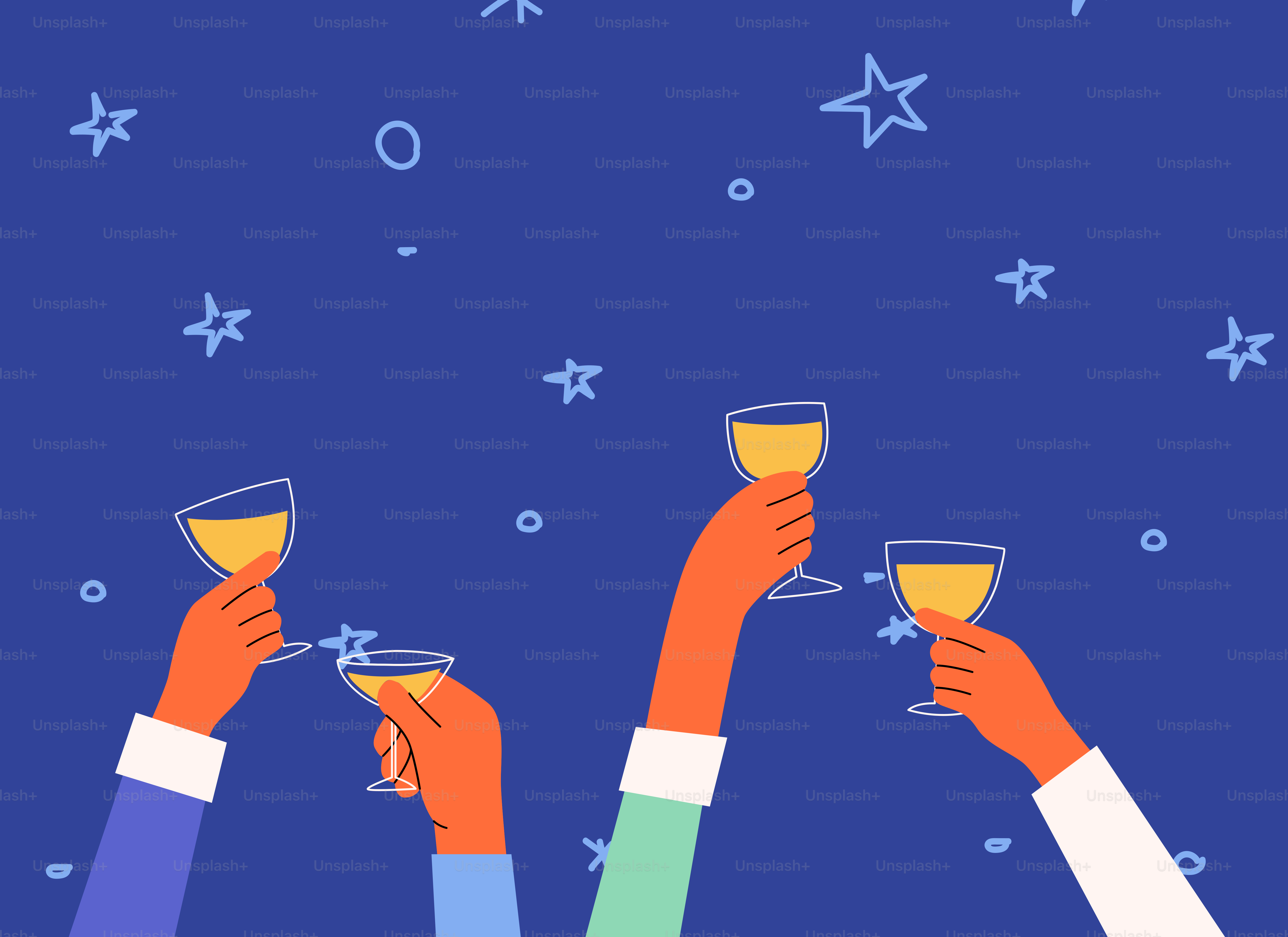 A group of people toasting with wine glasses