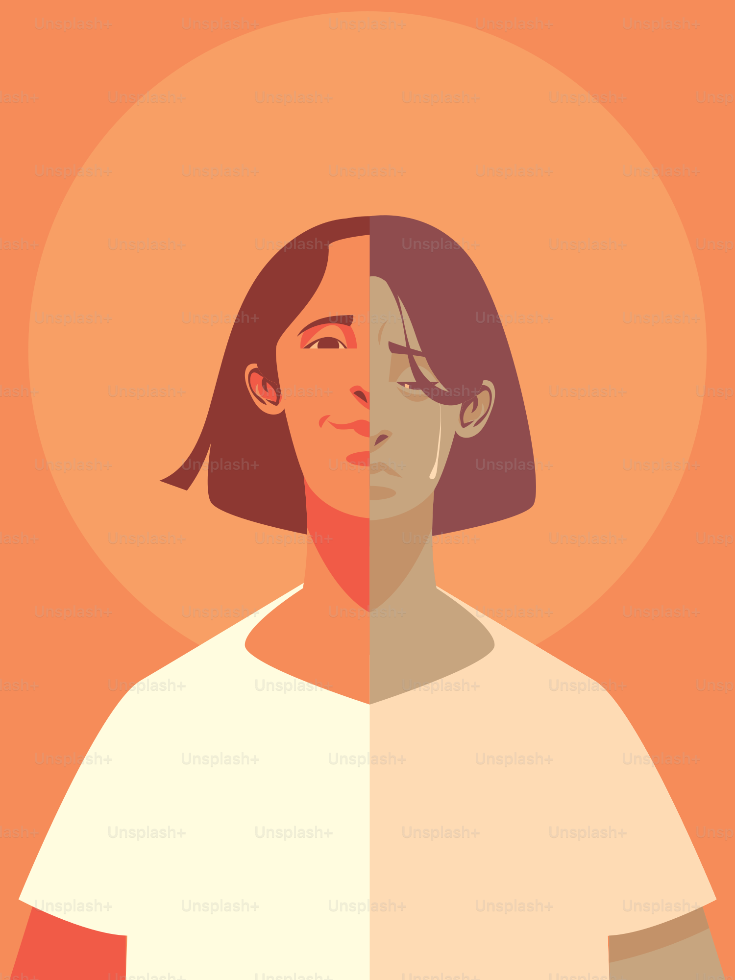 A woman with a cross on her chest