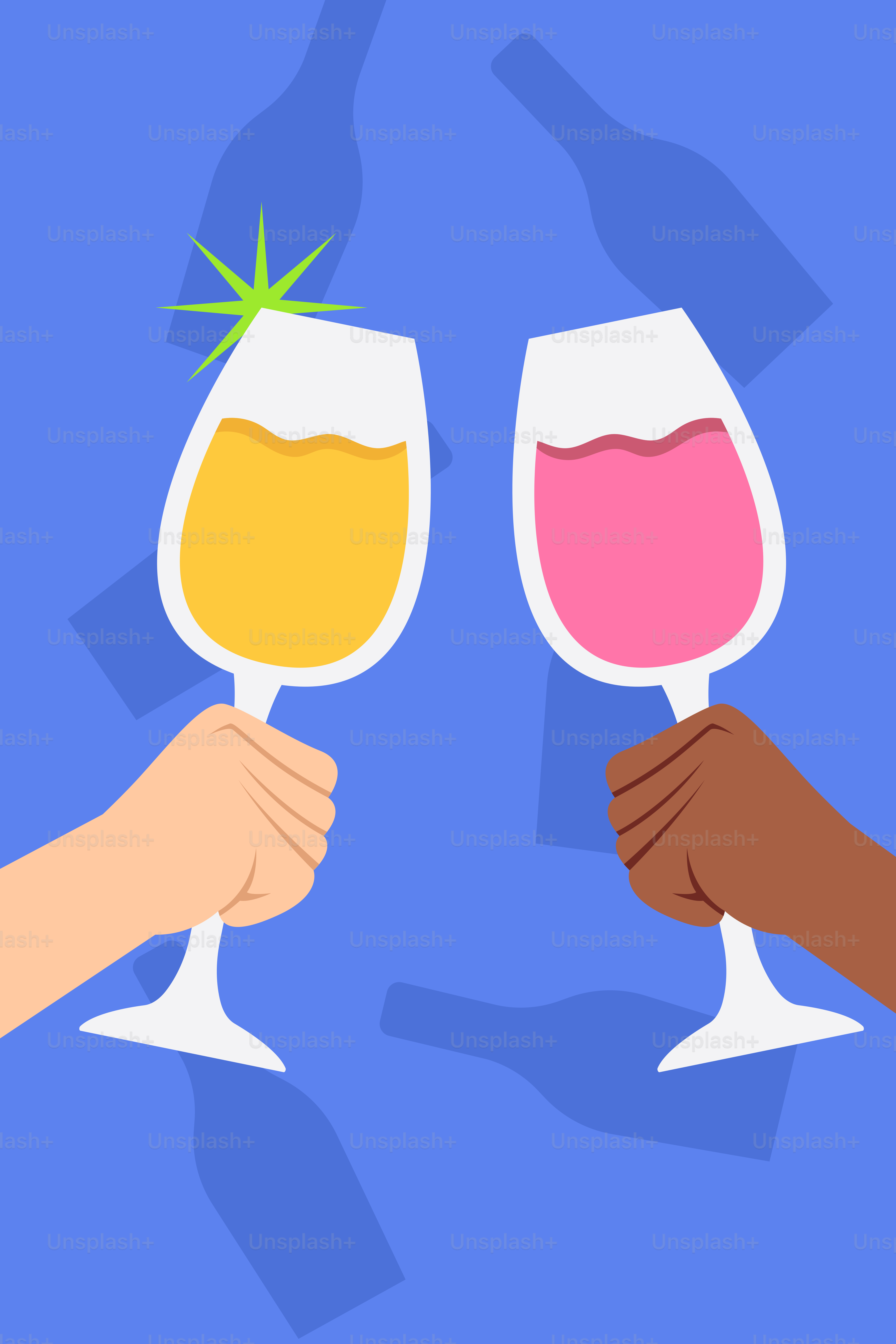 A couple of people holding wine glasses in their hands