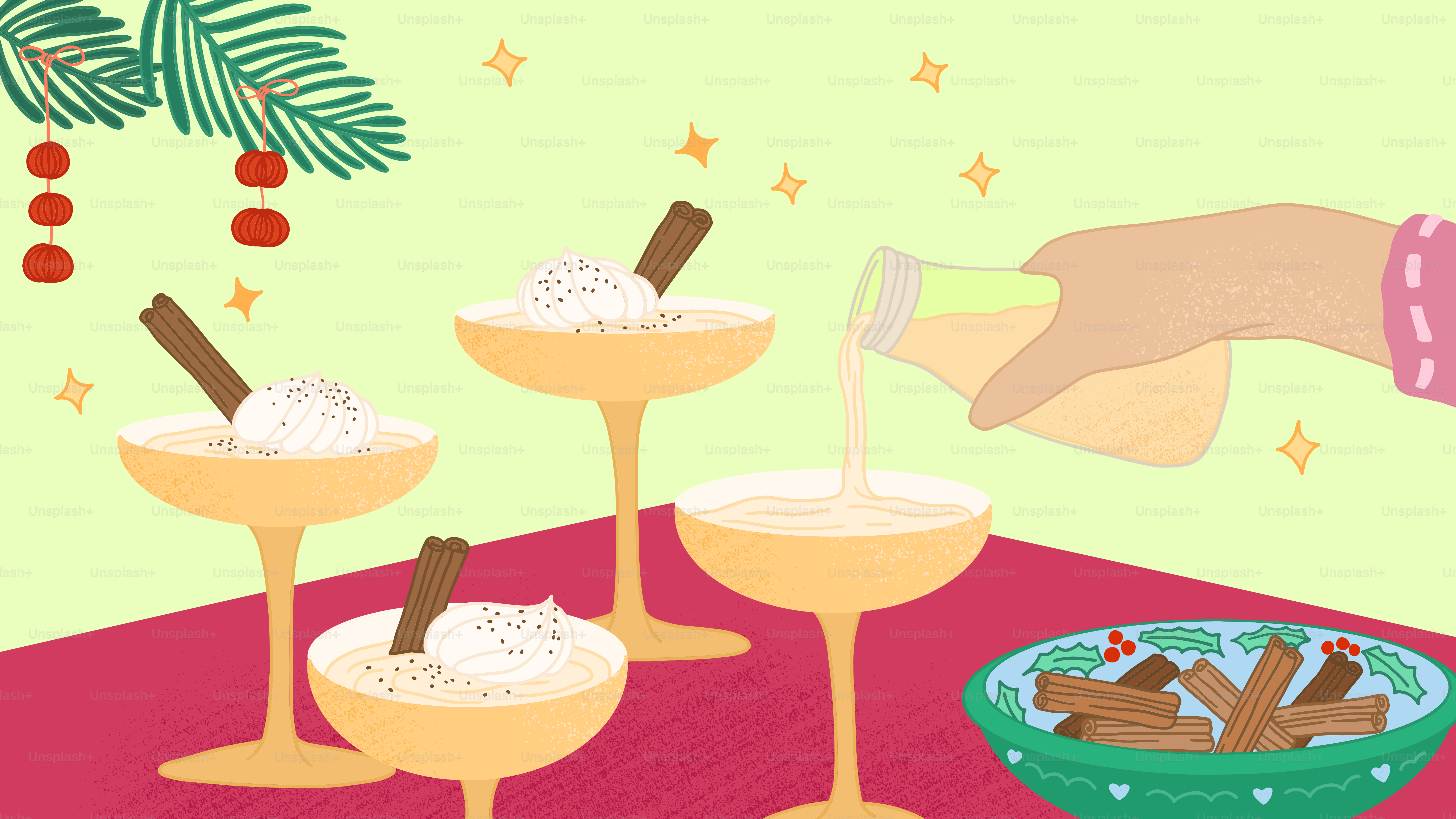 A hand is pouring a drink into a glass