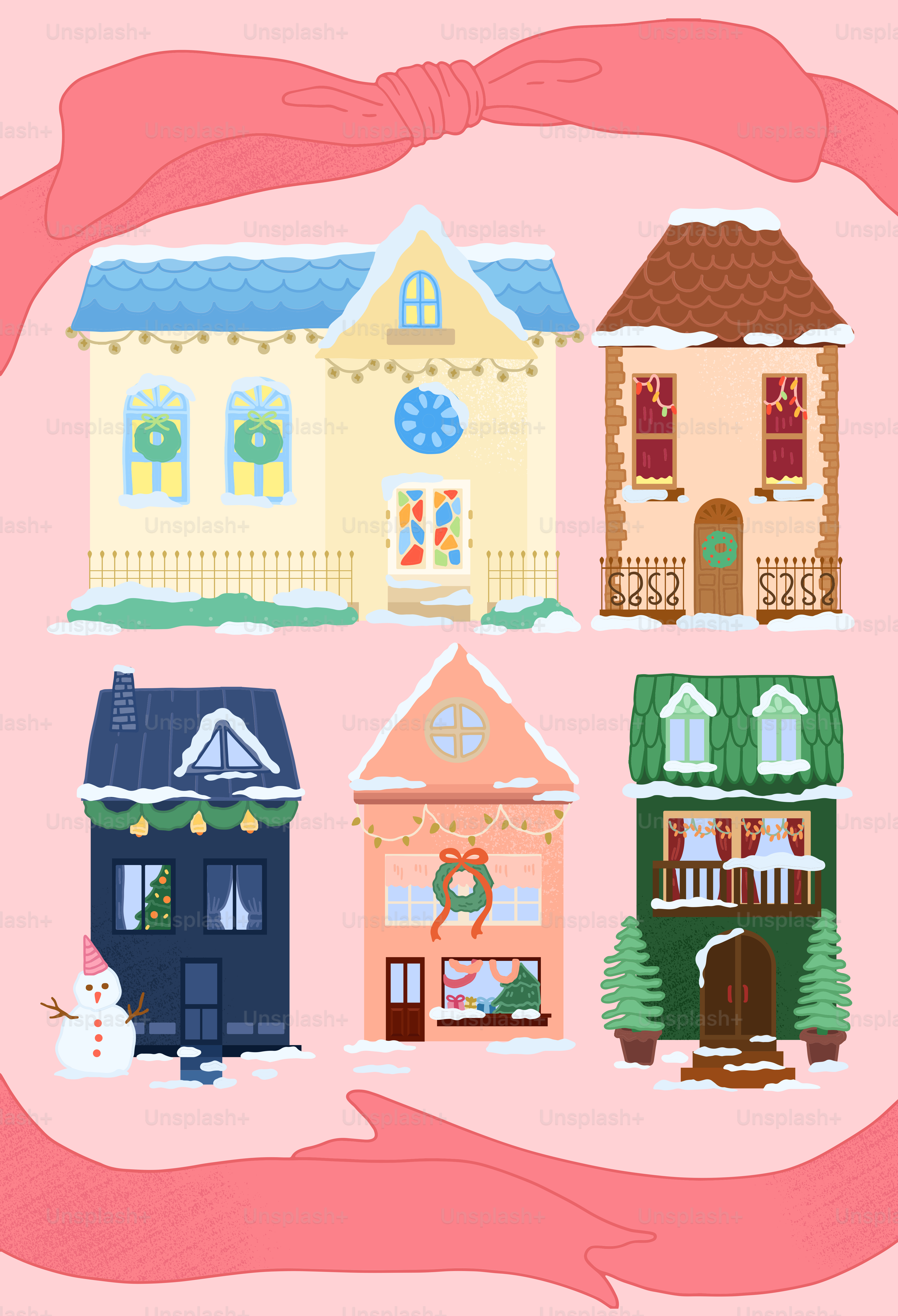 A bunch of houses that are in a circle