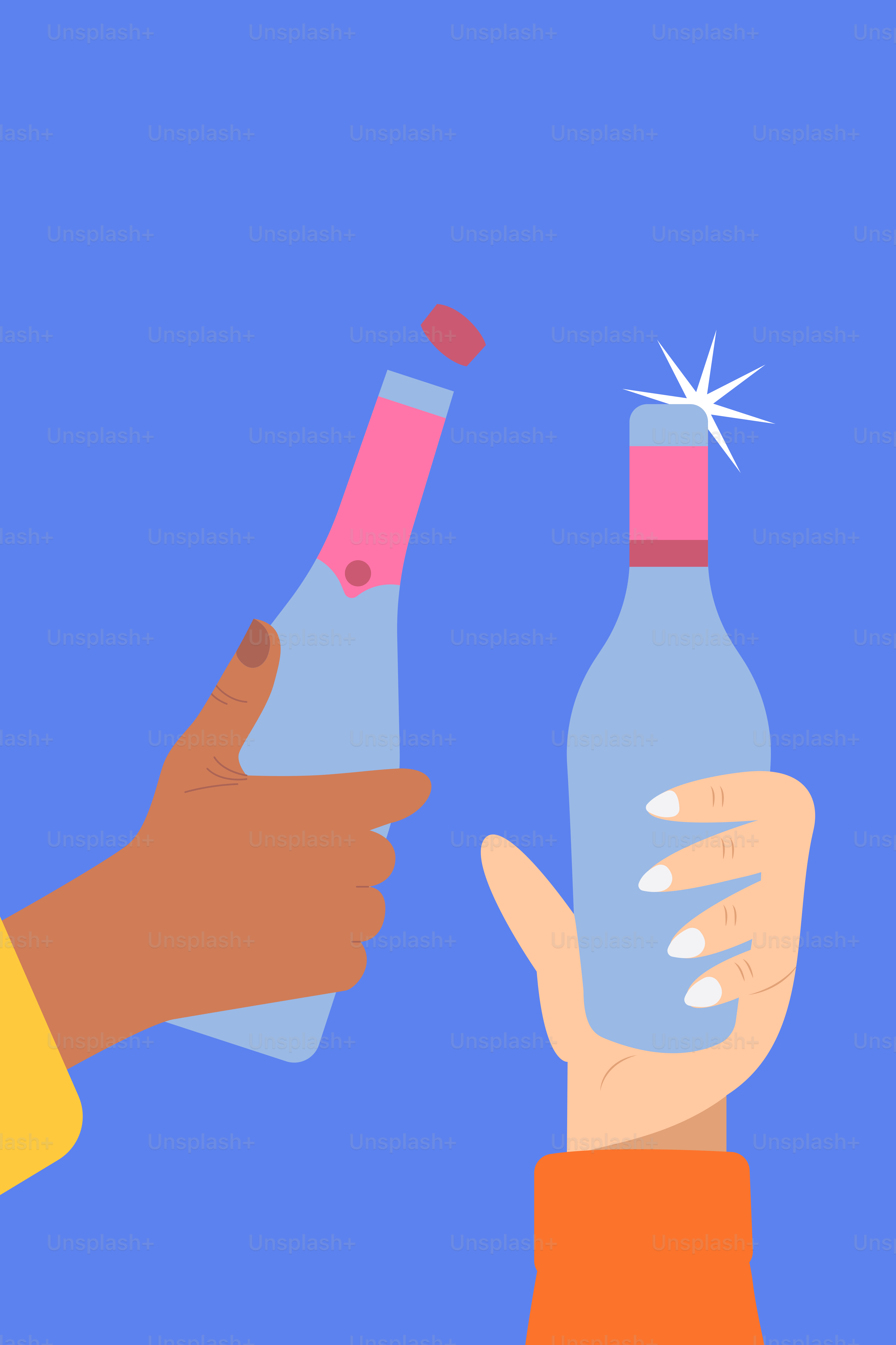 Two hands holding a bottle of alcohol