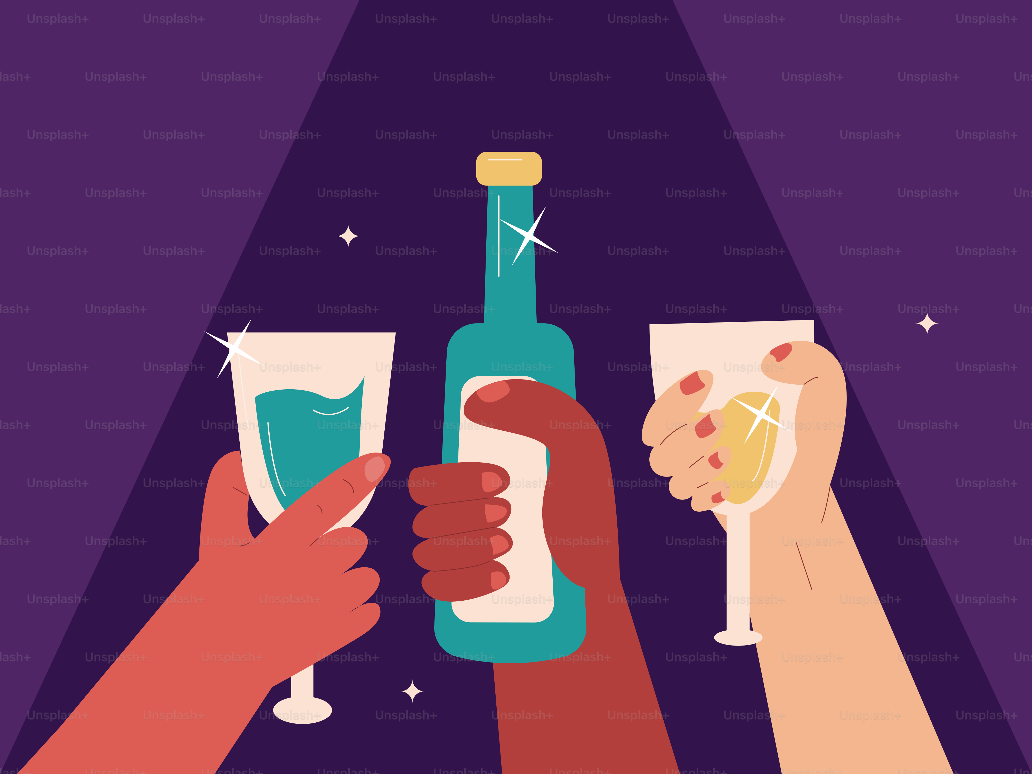A couple of people holding wine glasses in their hands