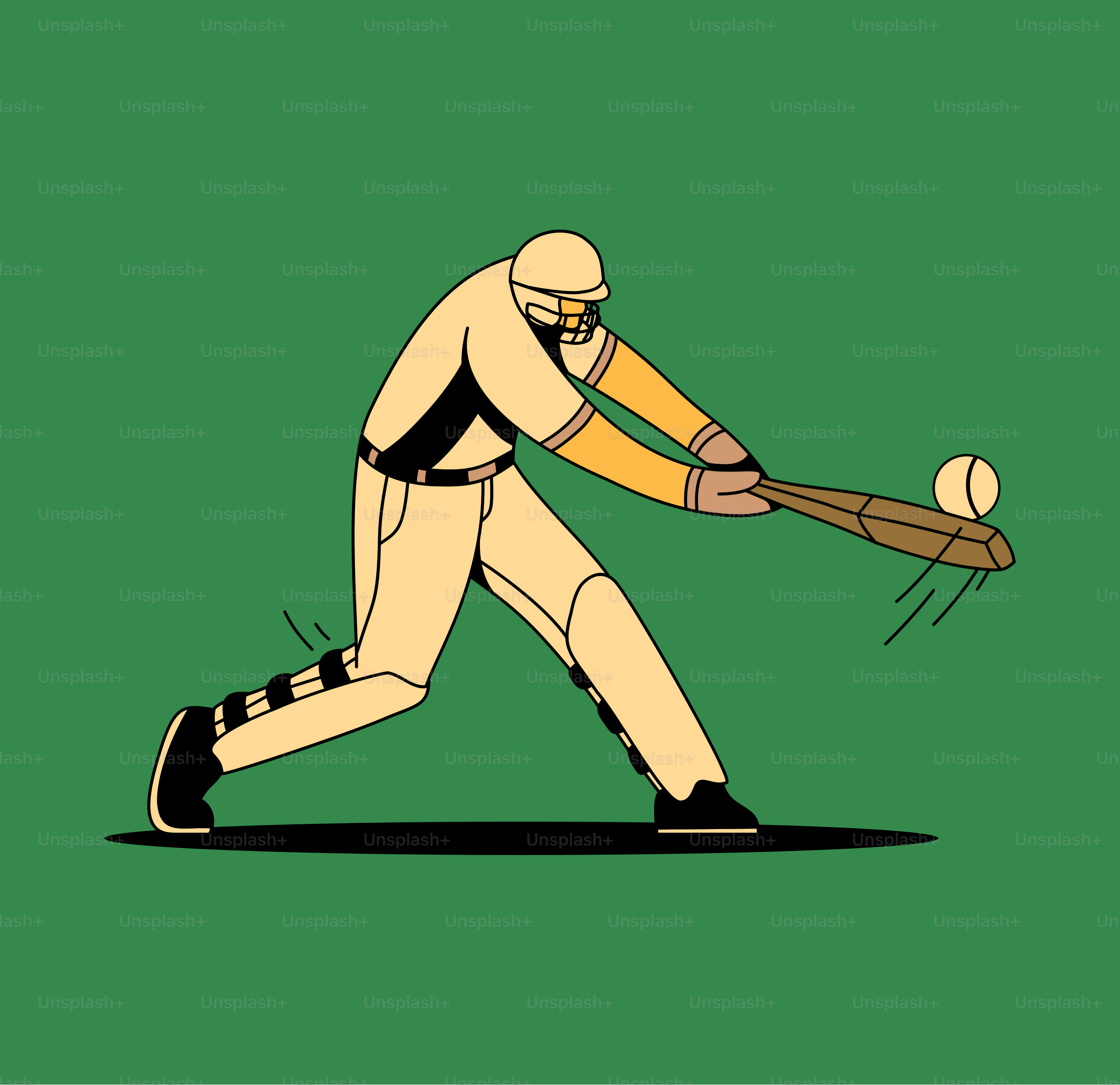 A baseball player swinging a bat at a ball