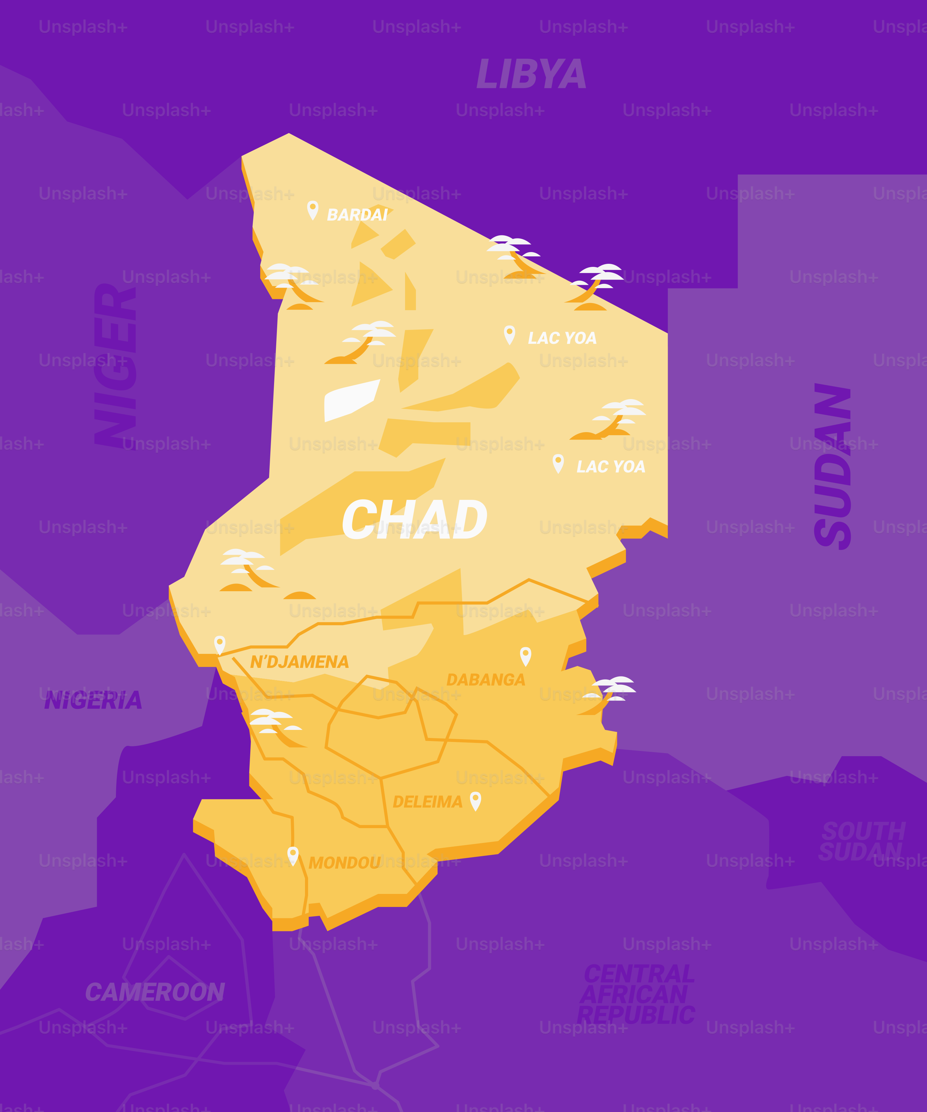A map of the state of chad