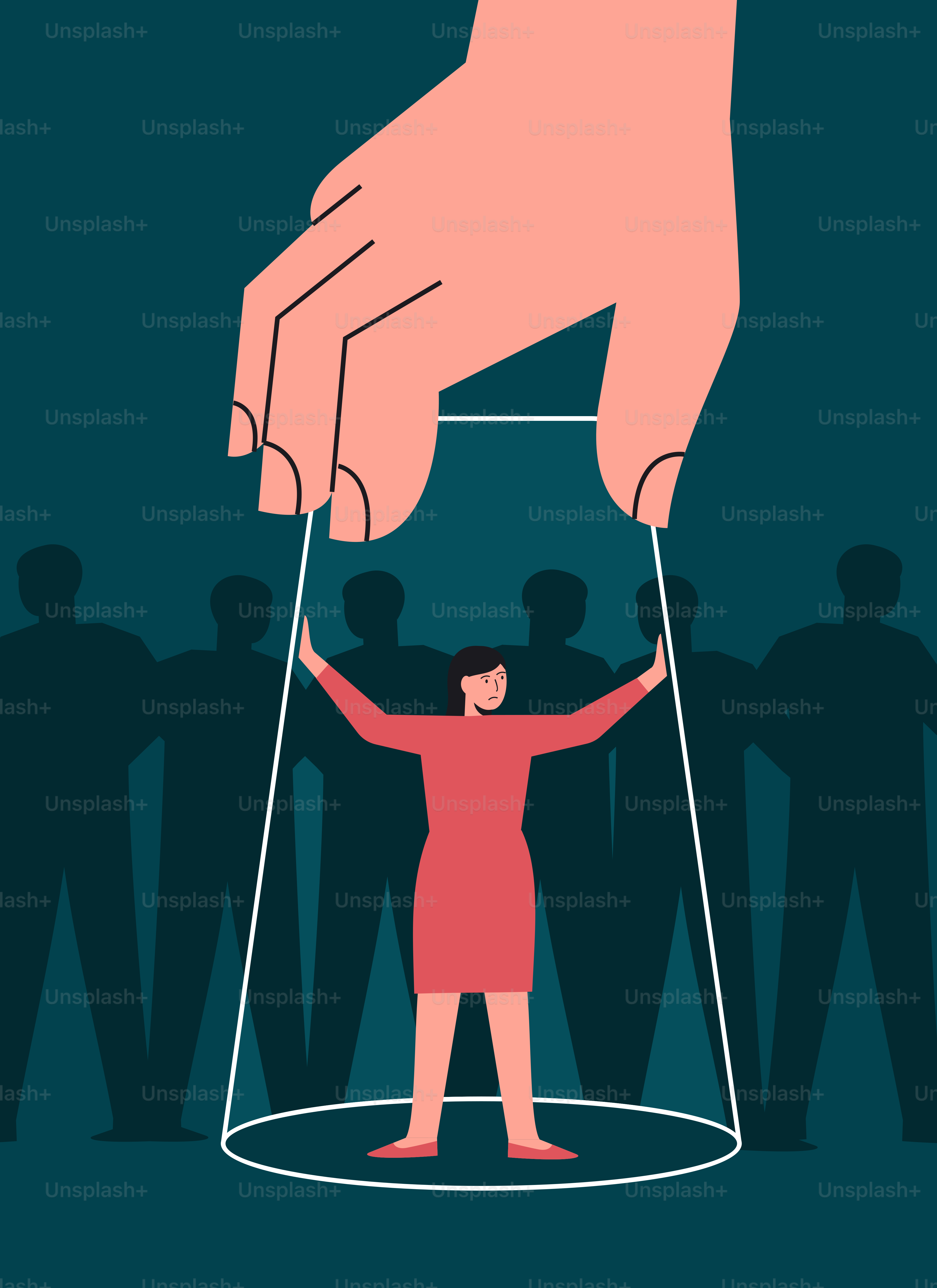 A person standing in front of a group of people