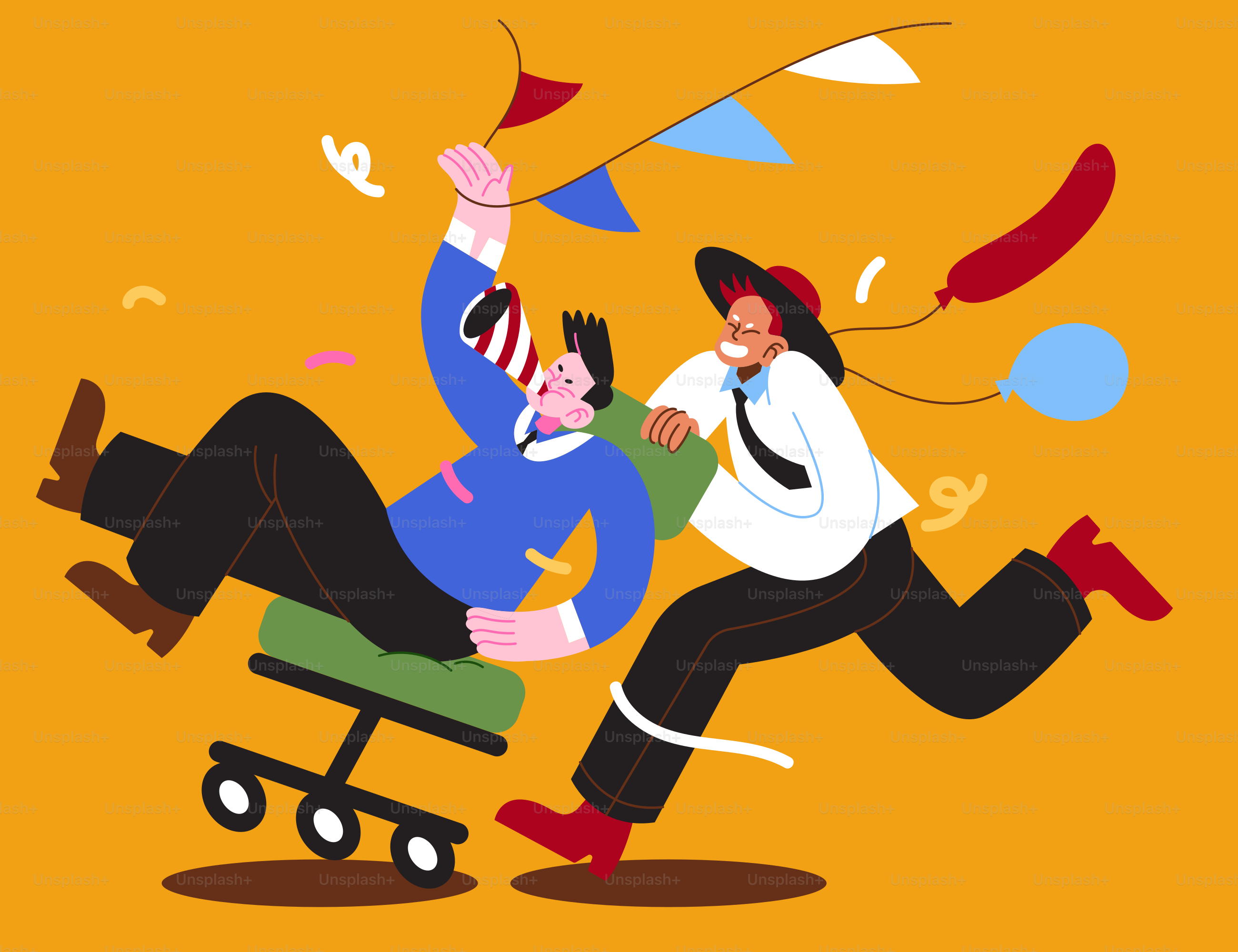 A couple of people that are sitting on a chair