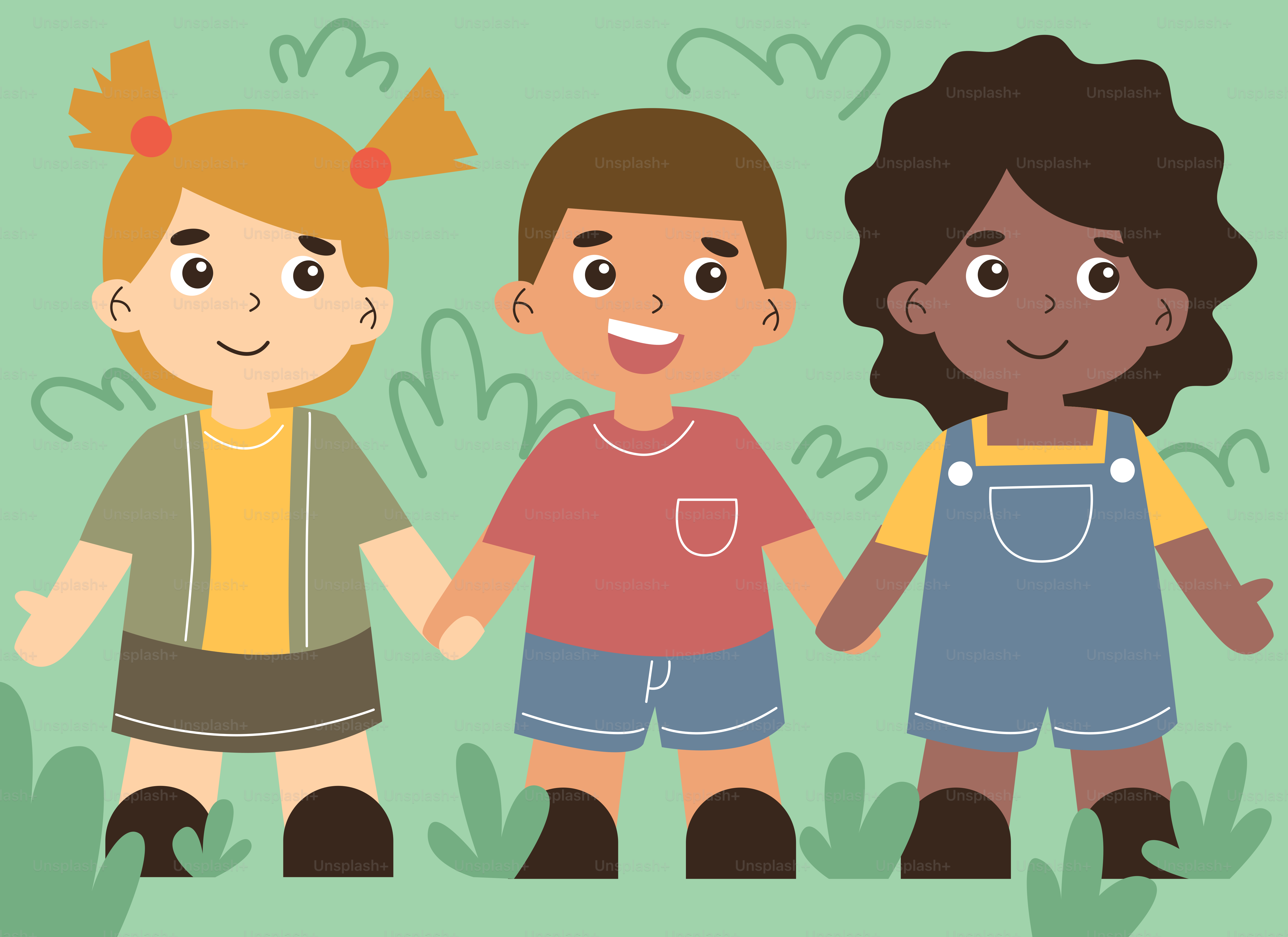 A group of children standing next to each other