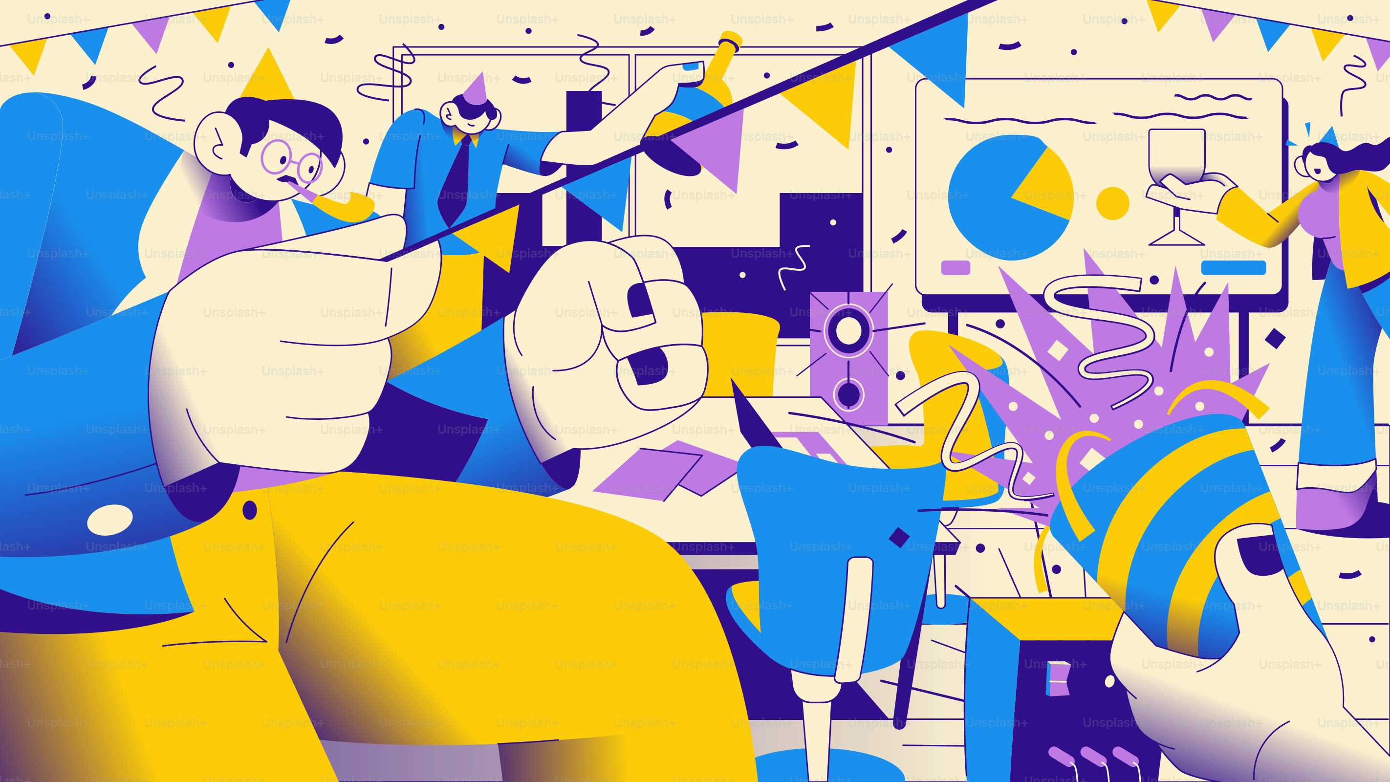 A group of people standing in front of a wall