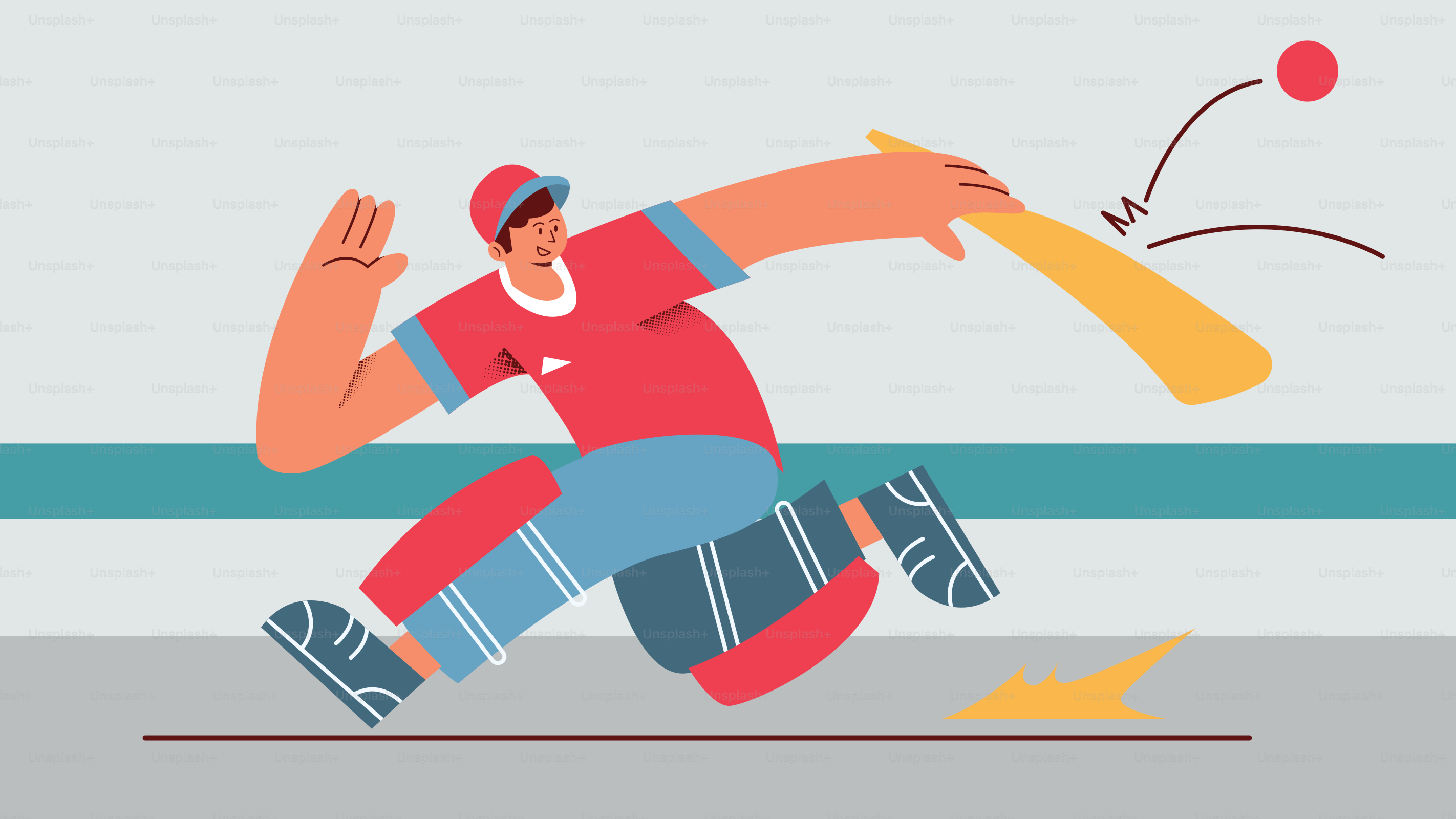 Un uomo che corre con una mazza da baseball in mano