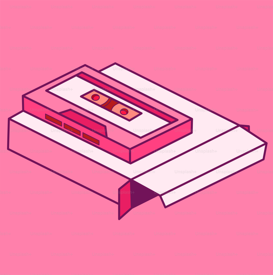 Una pila di libri con una cassetta sopra