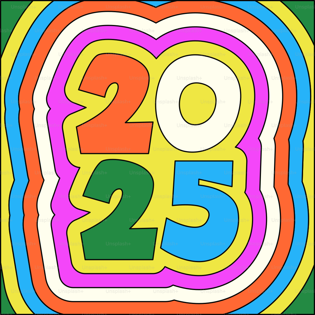Un manifesto colorato con il numero venti