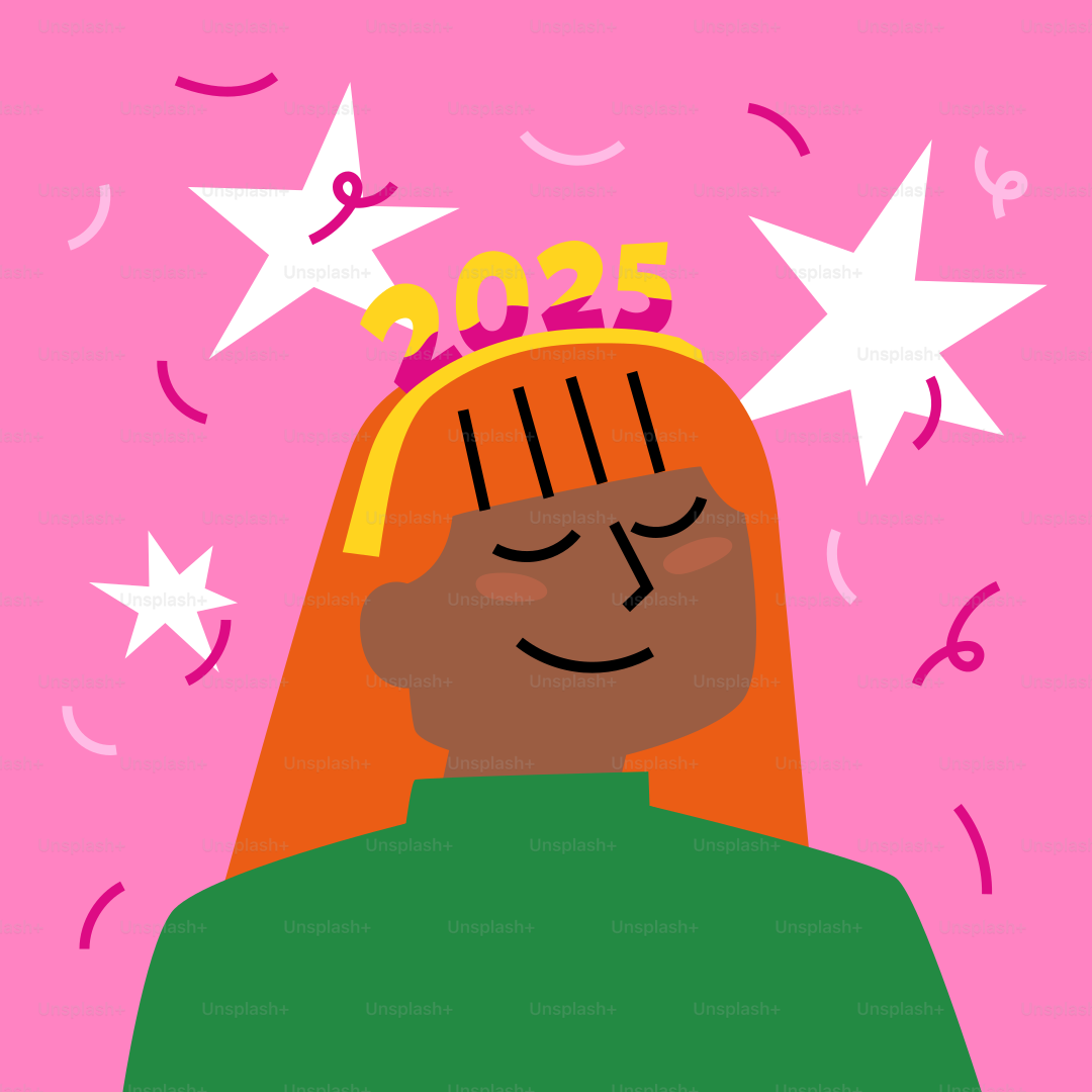 A cartoon of a woman with her eyes closed