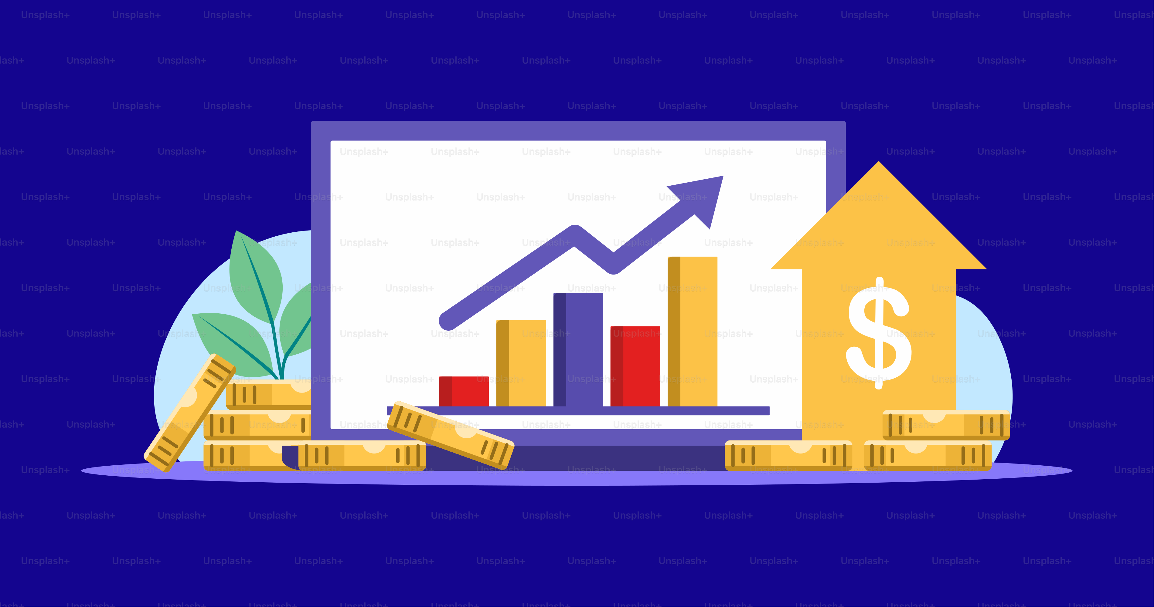 Un ordinateur portable avec un graphique dessus