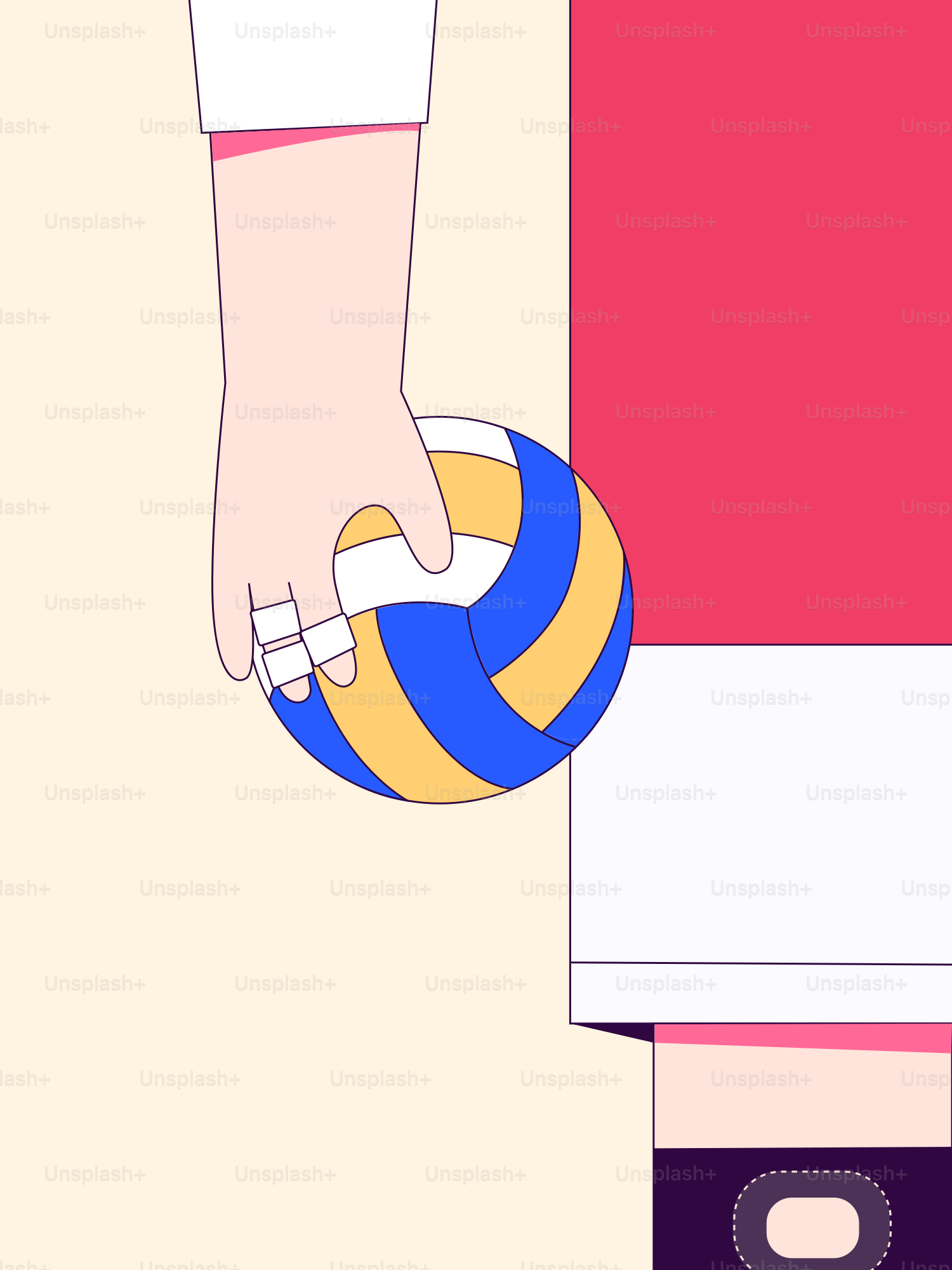 Una persona che tiene in mano un pallone da pallavolo