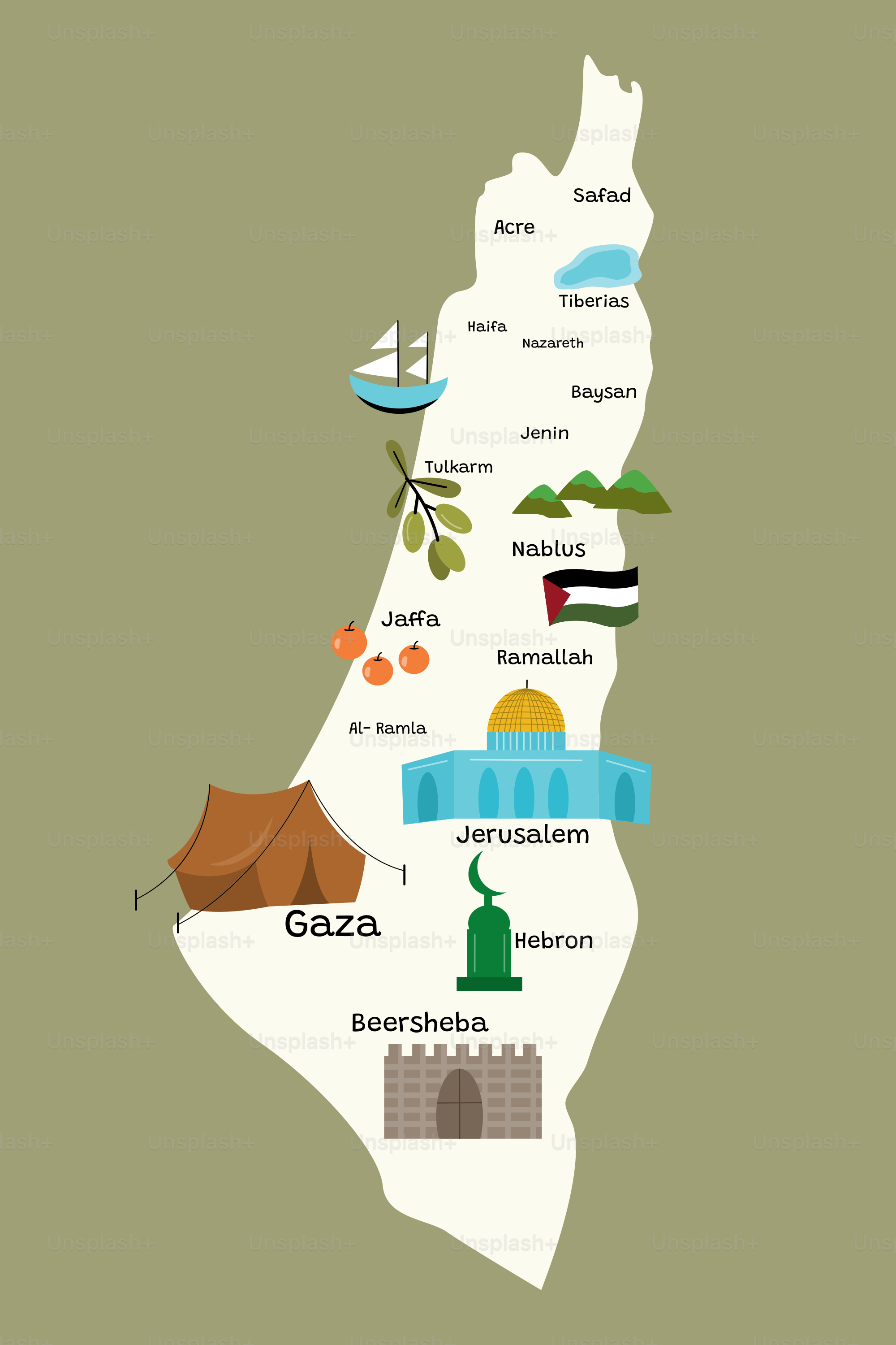 A map of the country of iraq