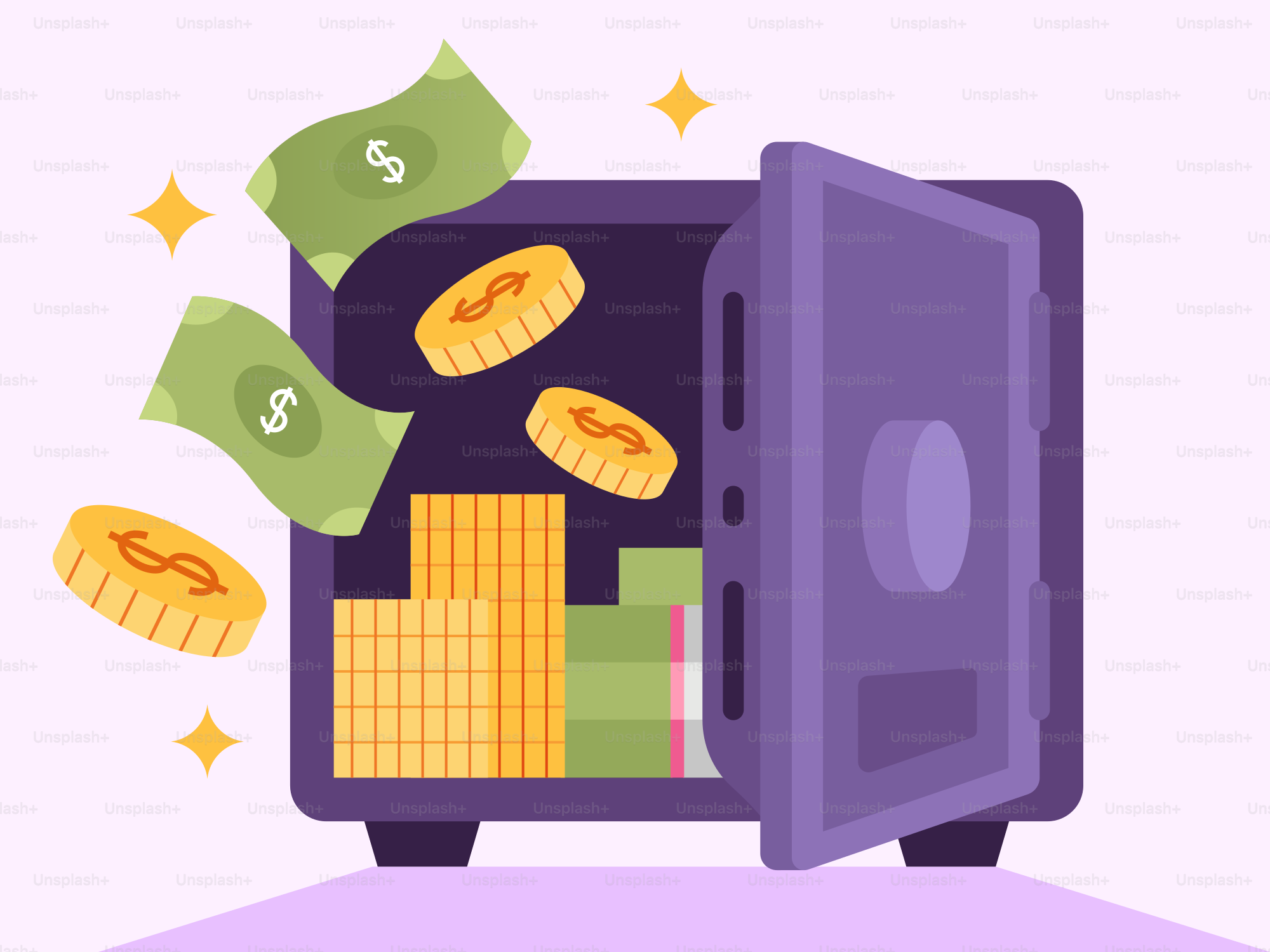 A microwave with money coming out of it