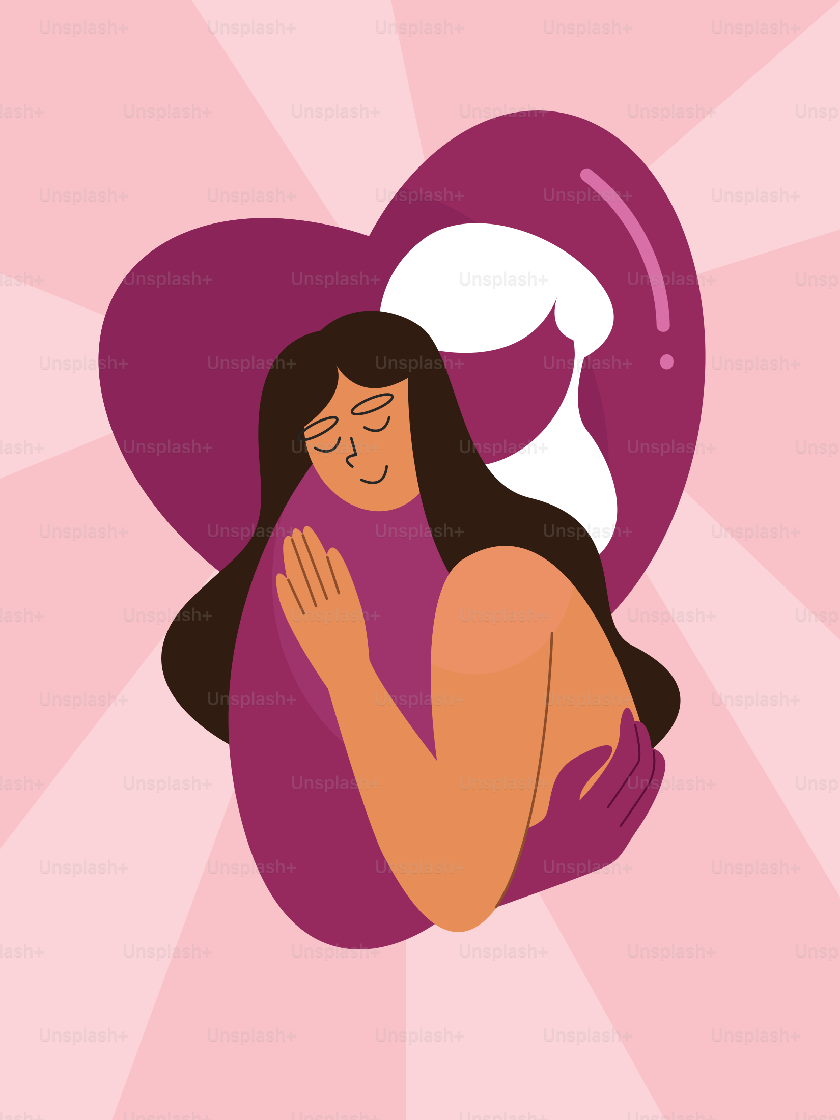 A woman hugging a man in a heart shape