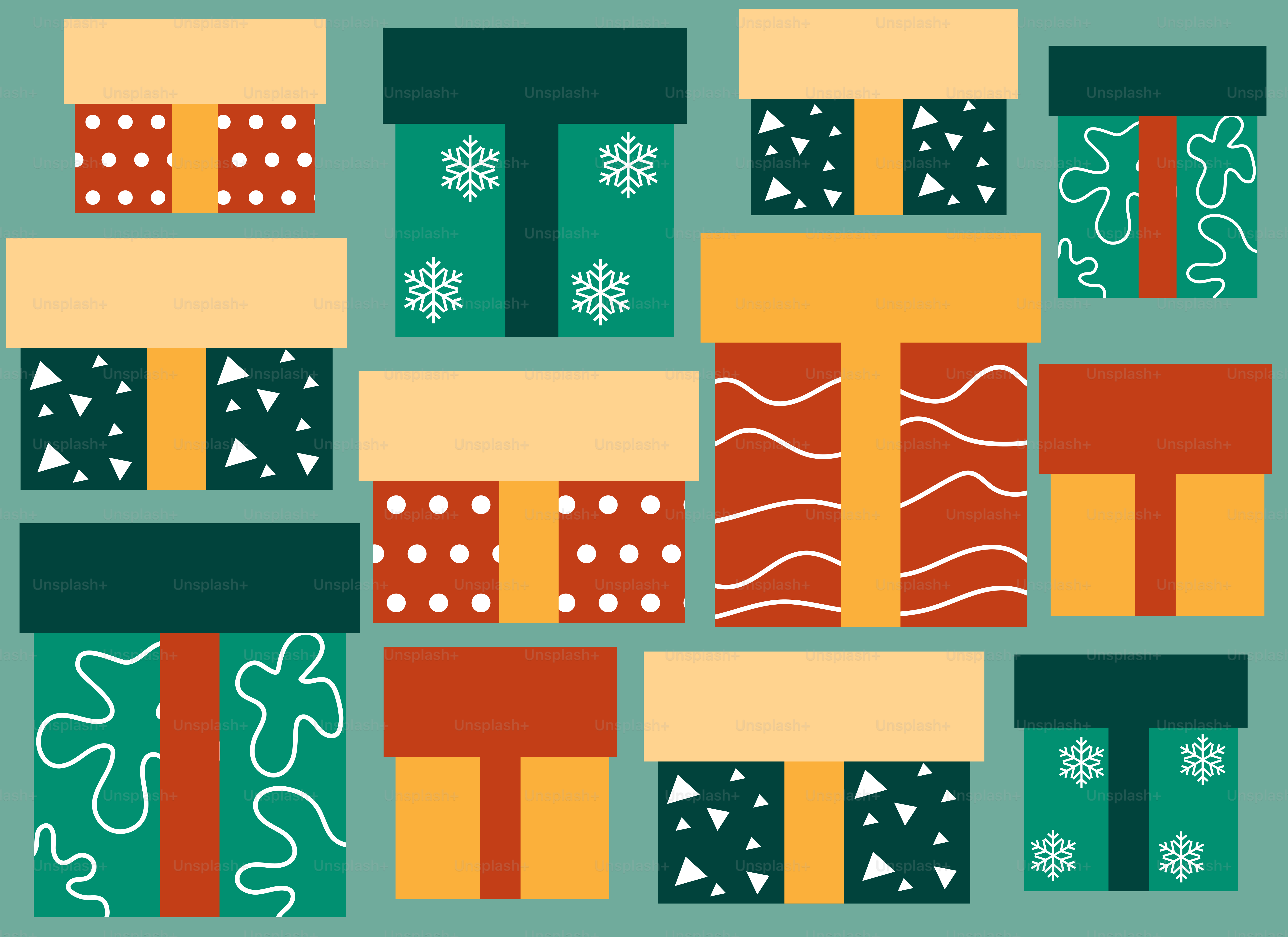 A green background with many different boxes vector – Wallpaper Image ...