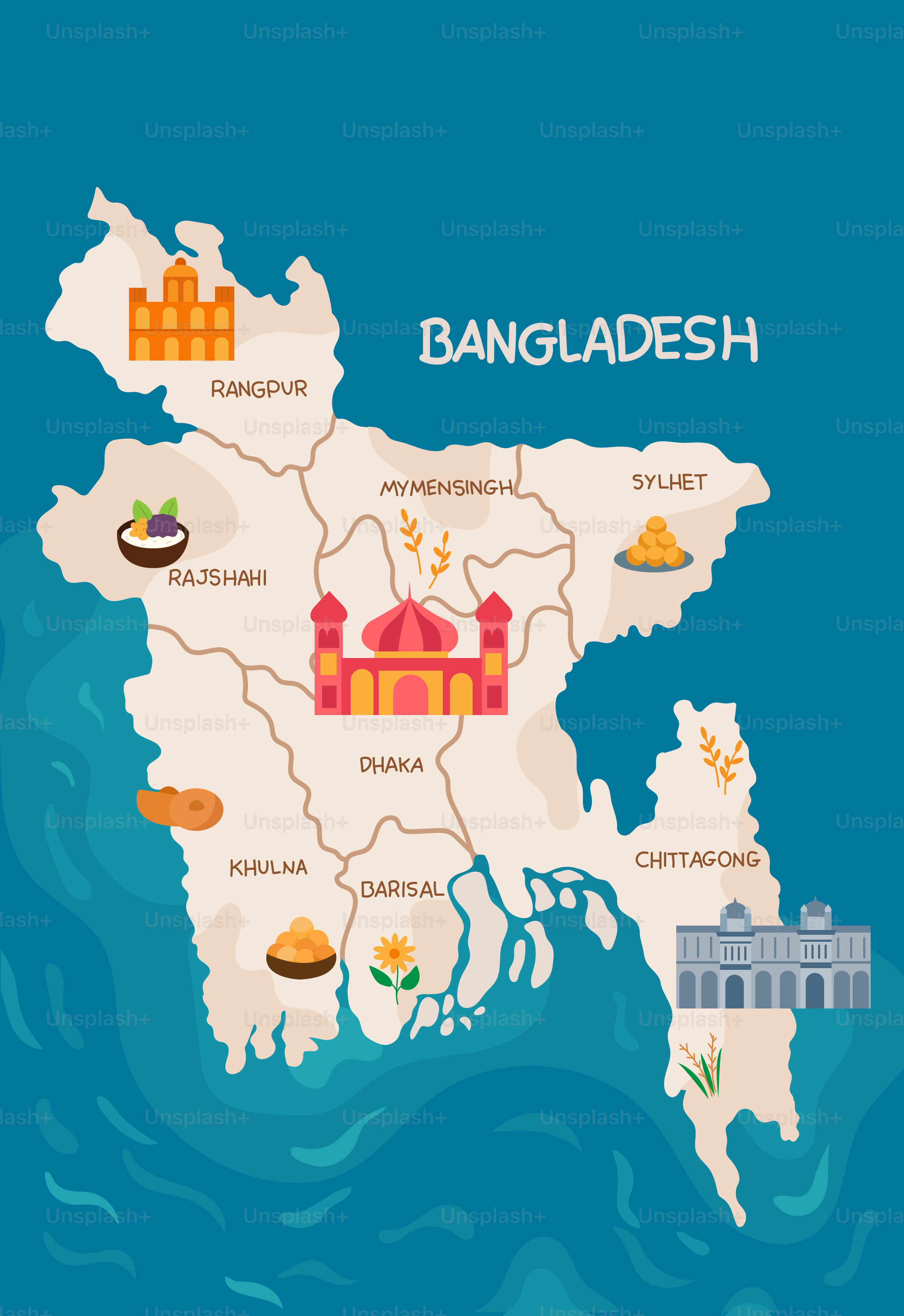 A map of bangladesh