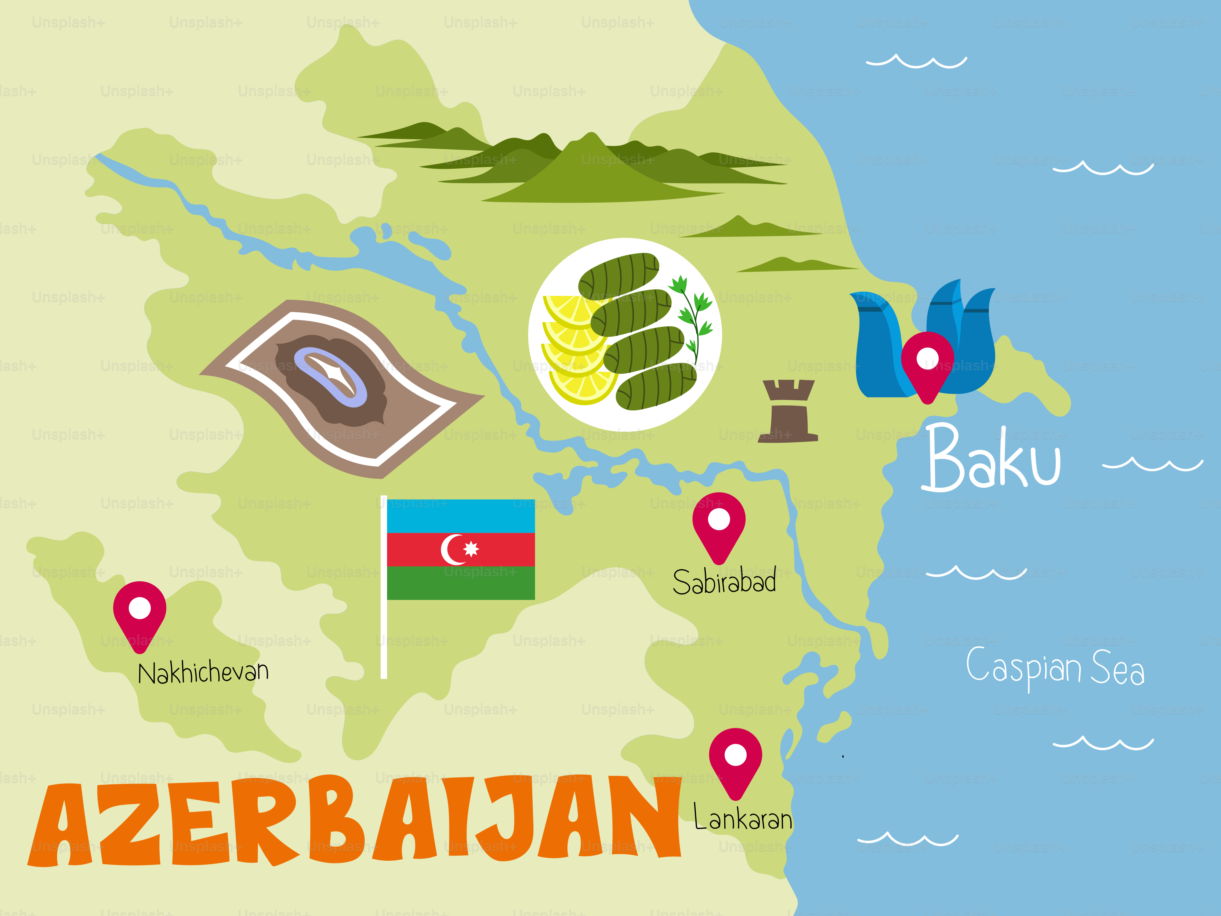 Peta negara azerbajaan