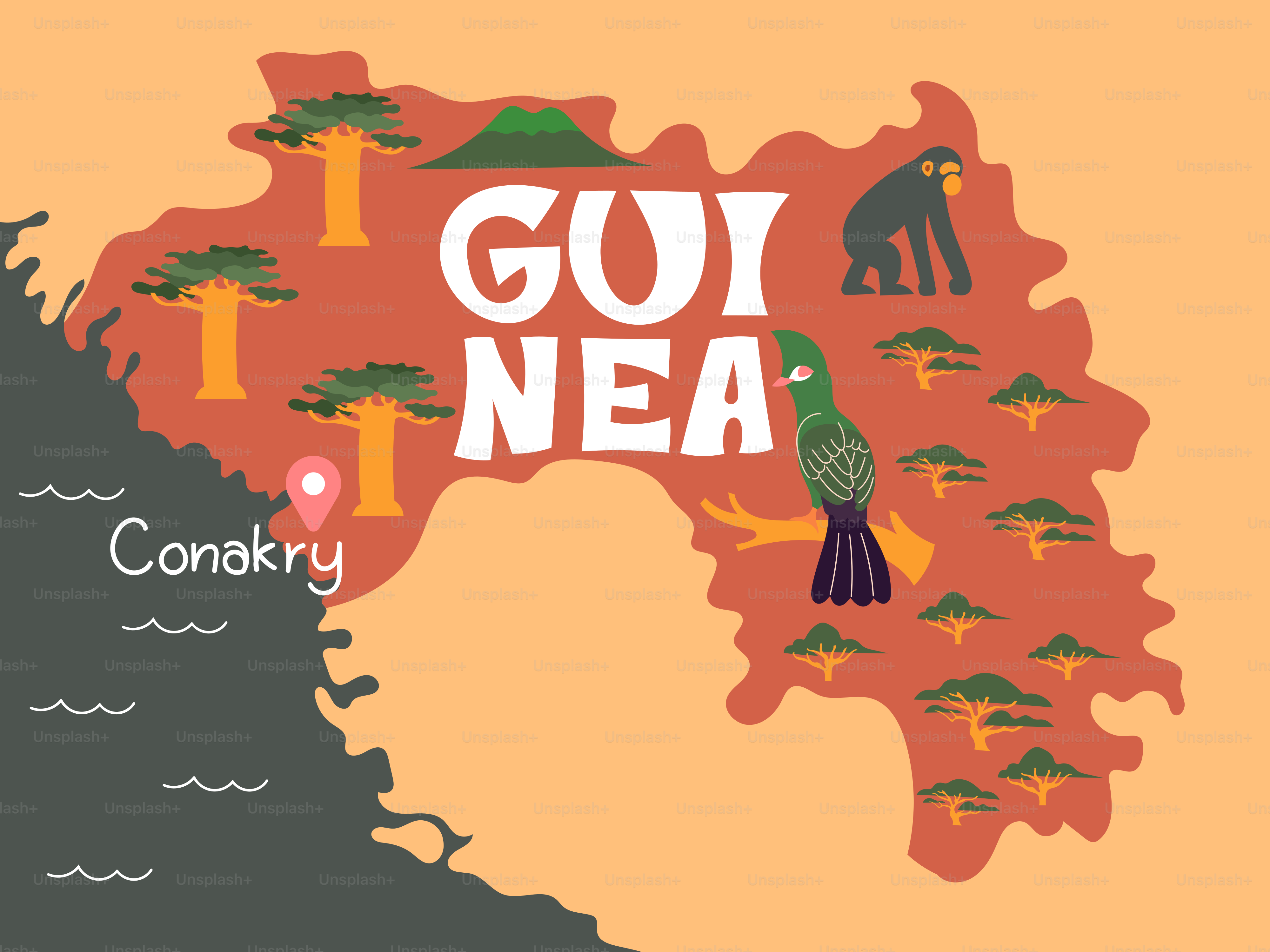 Una mappa del paese di Goi Nea