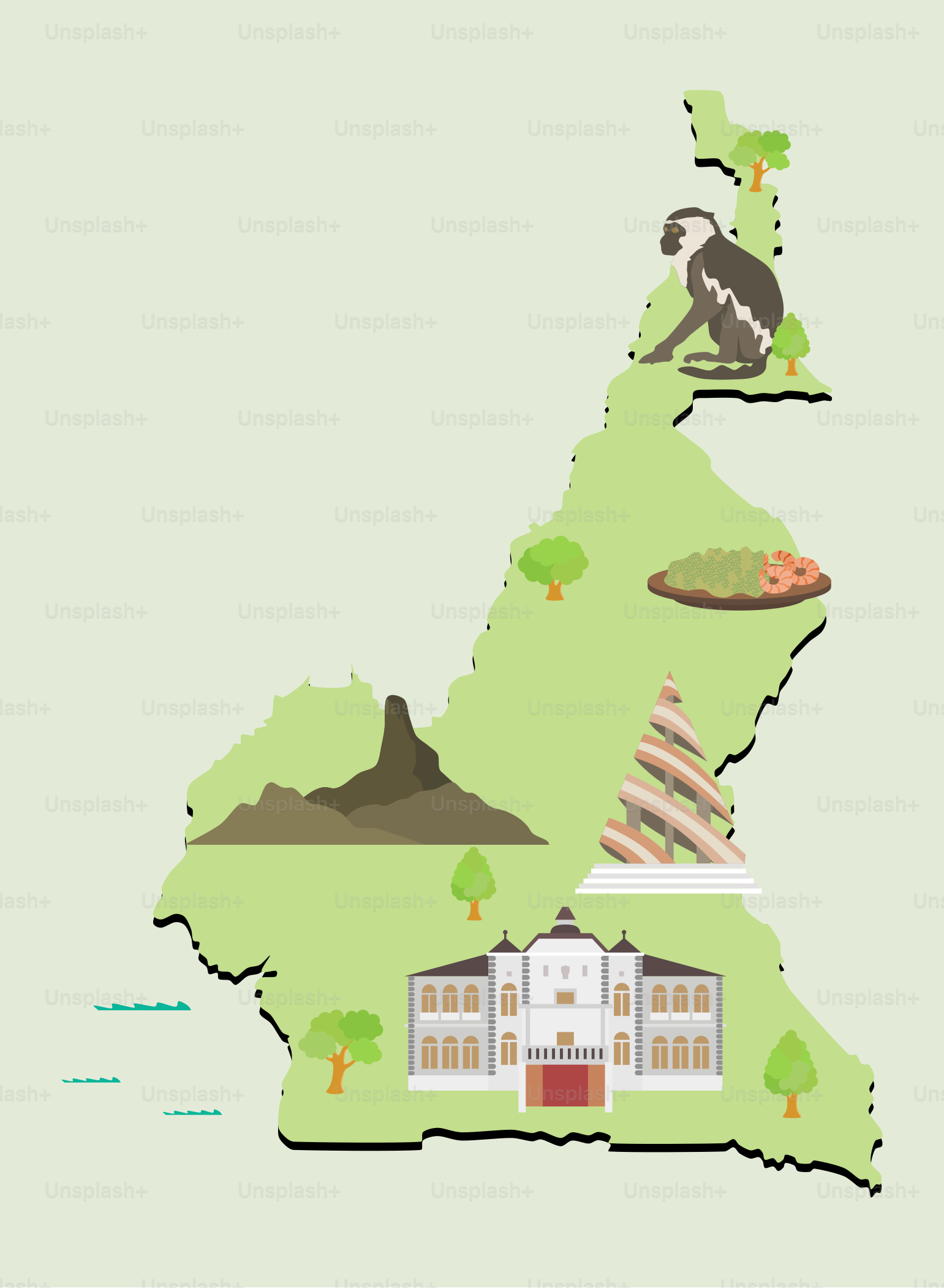 A map of the united states with a bird on top of it