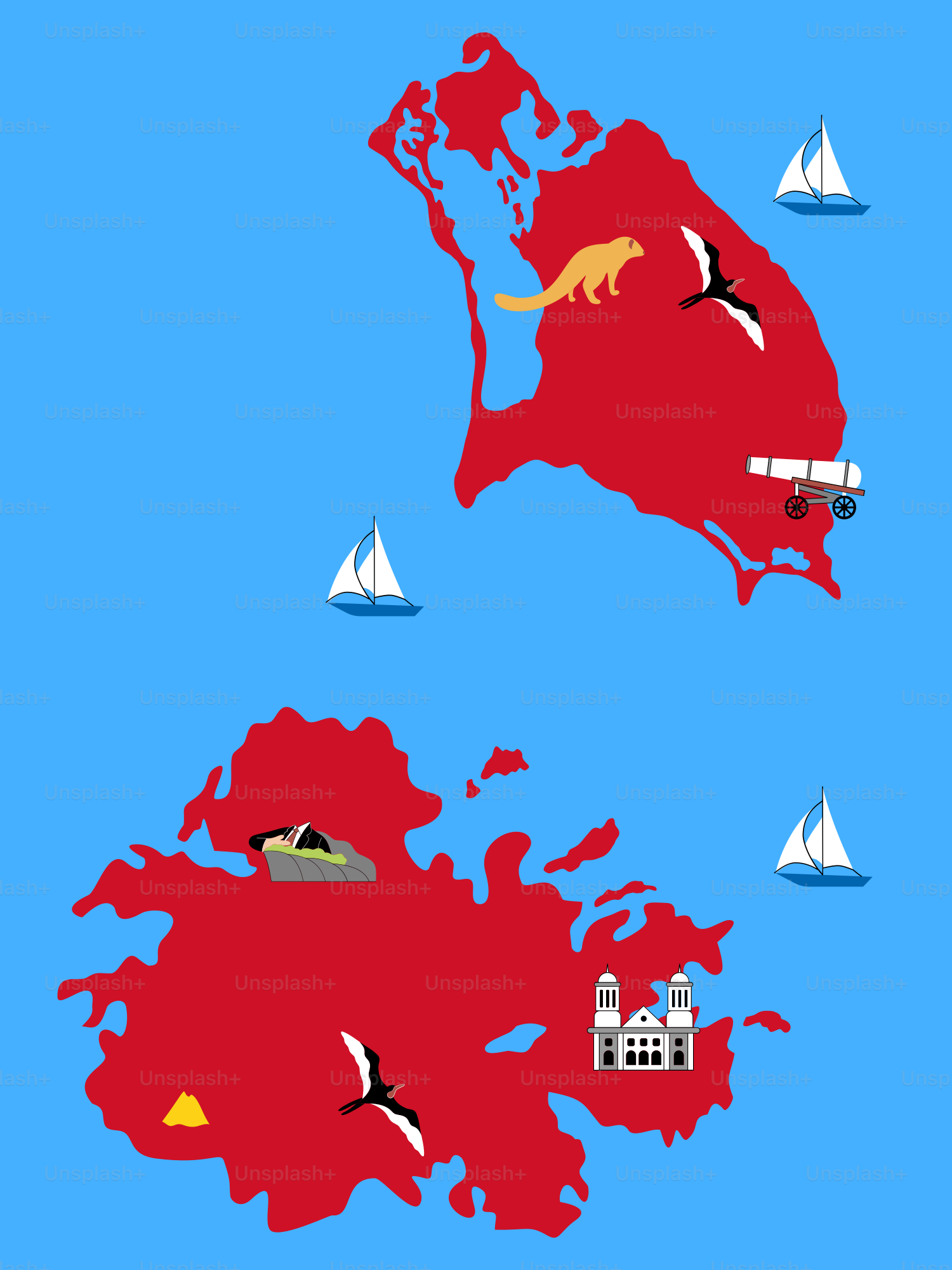 A map of the united states of canada