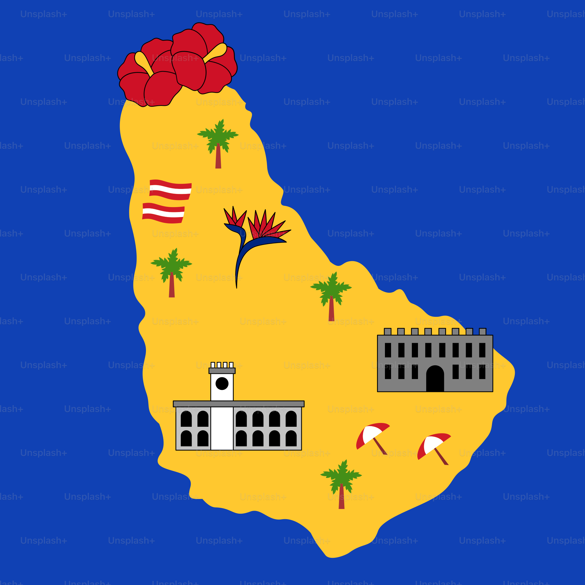 A map of the state of florida on a blue background