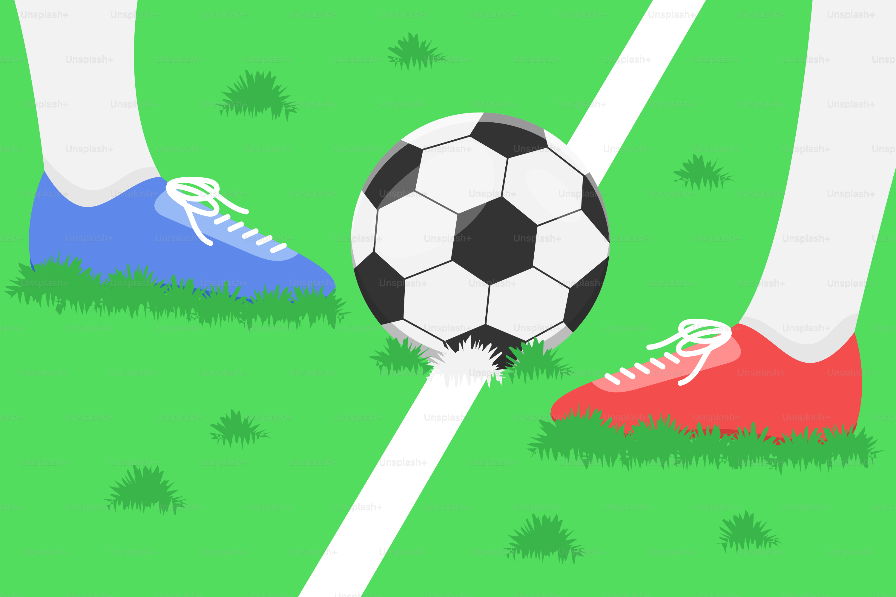 Una persona pateando una pelota de fútbol en la parte superior de un campo