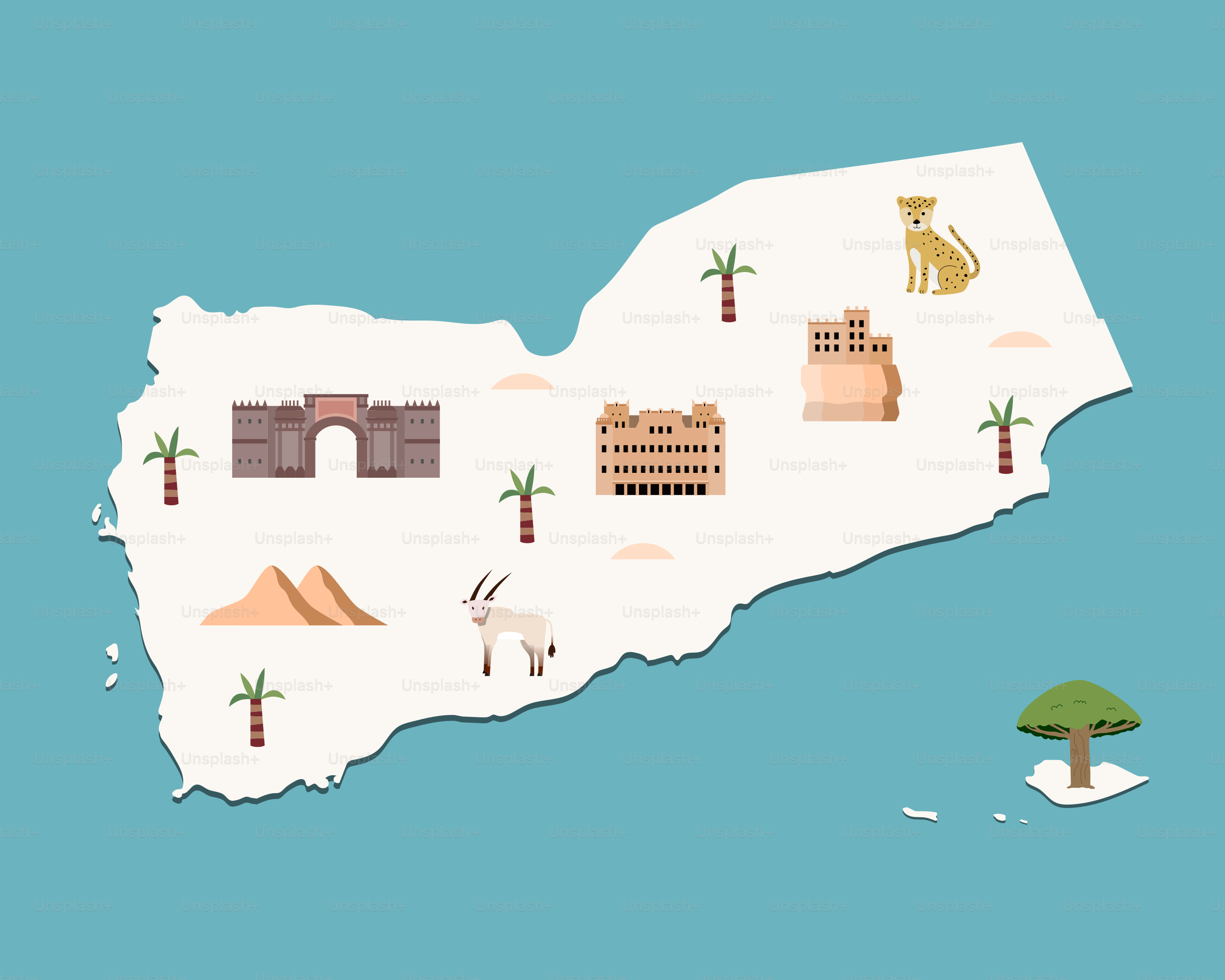 A map of the country of egypt