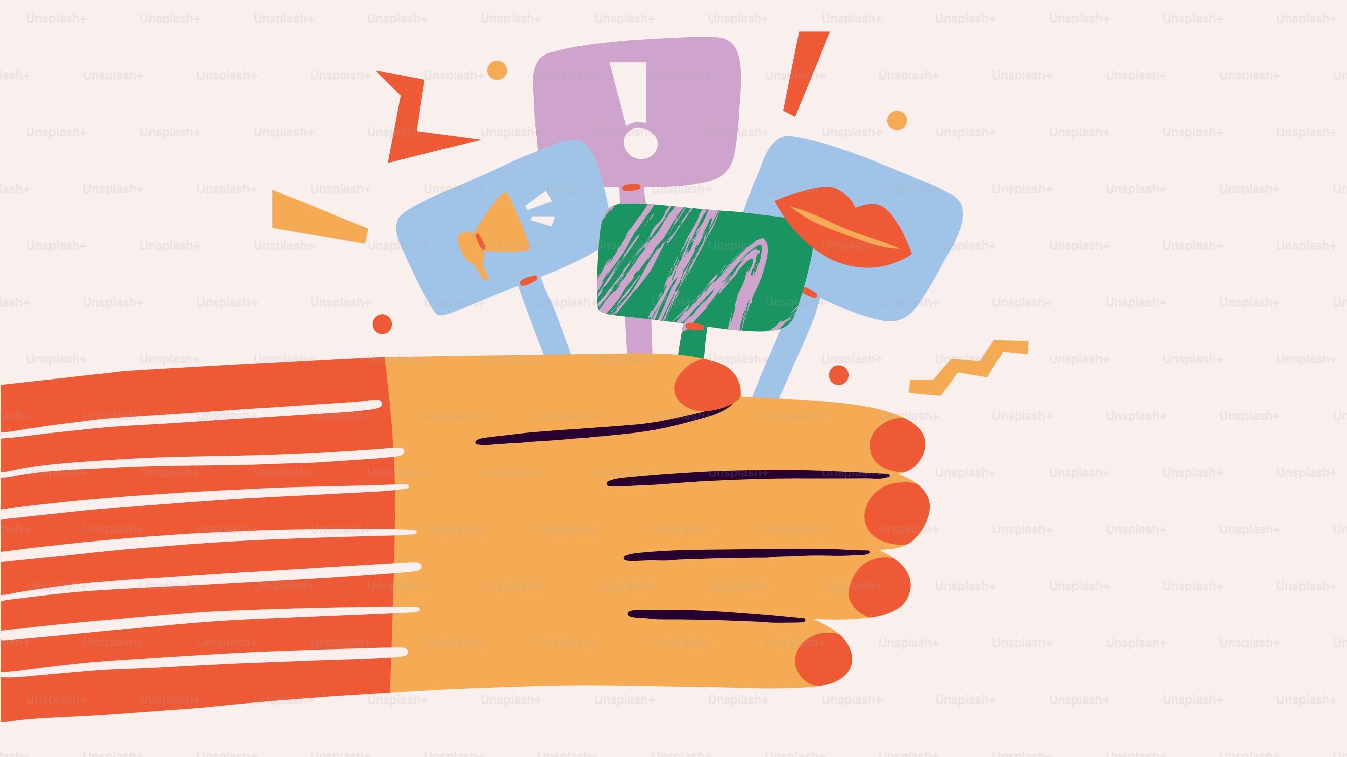 A hand holding a bunch of colorful objects
