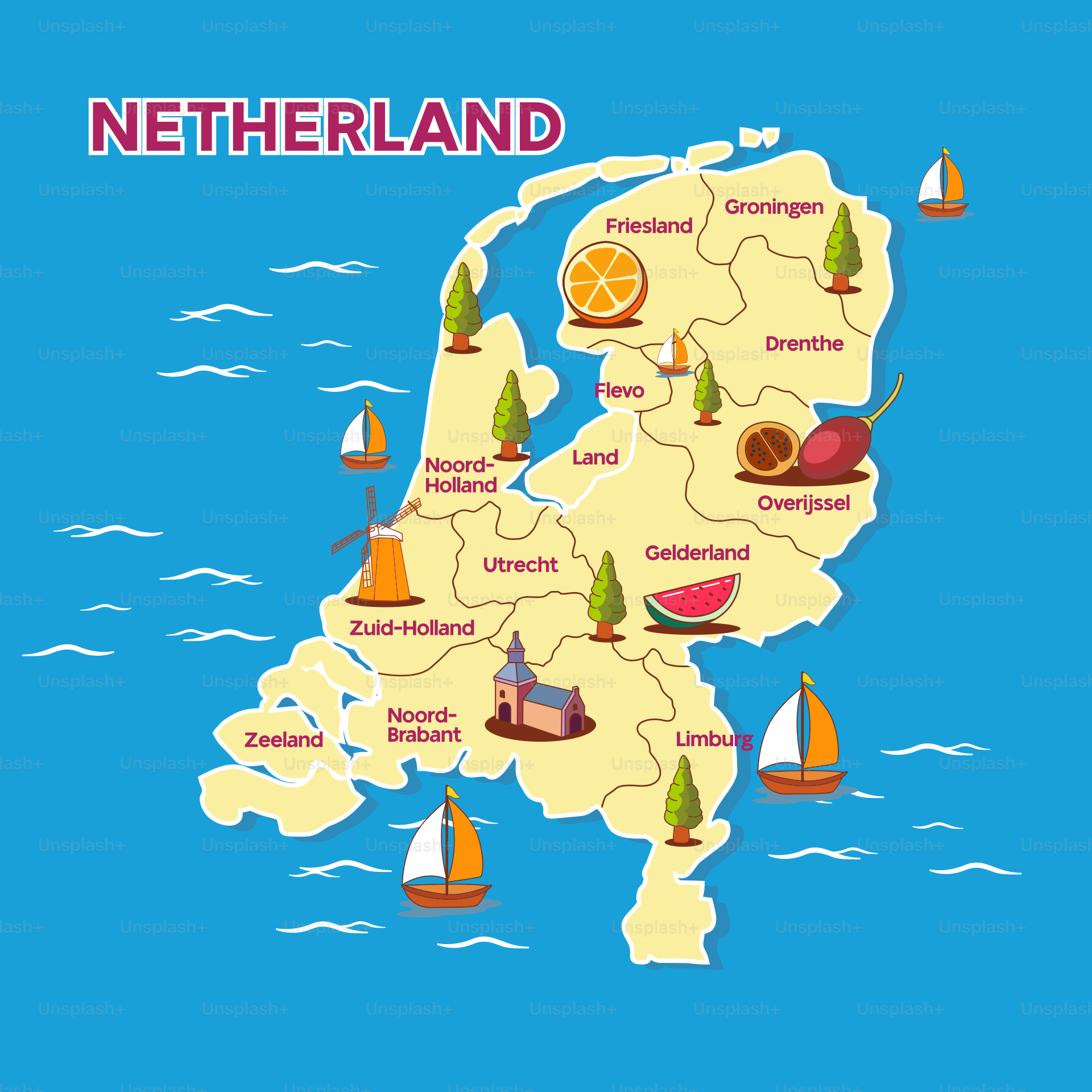 Une carte des États-Unis d’Angleterre