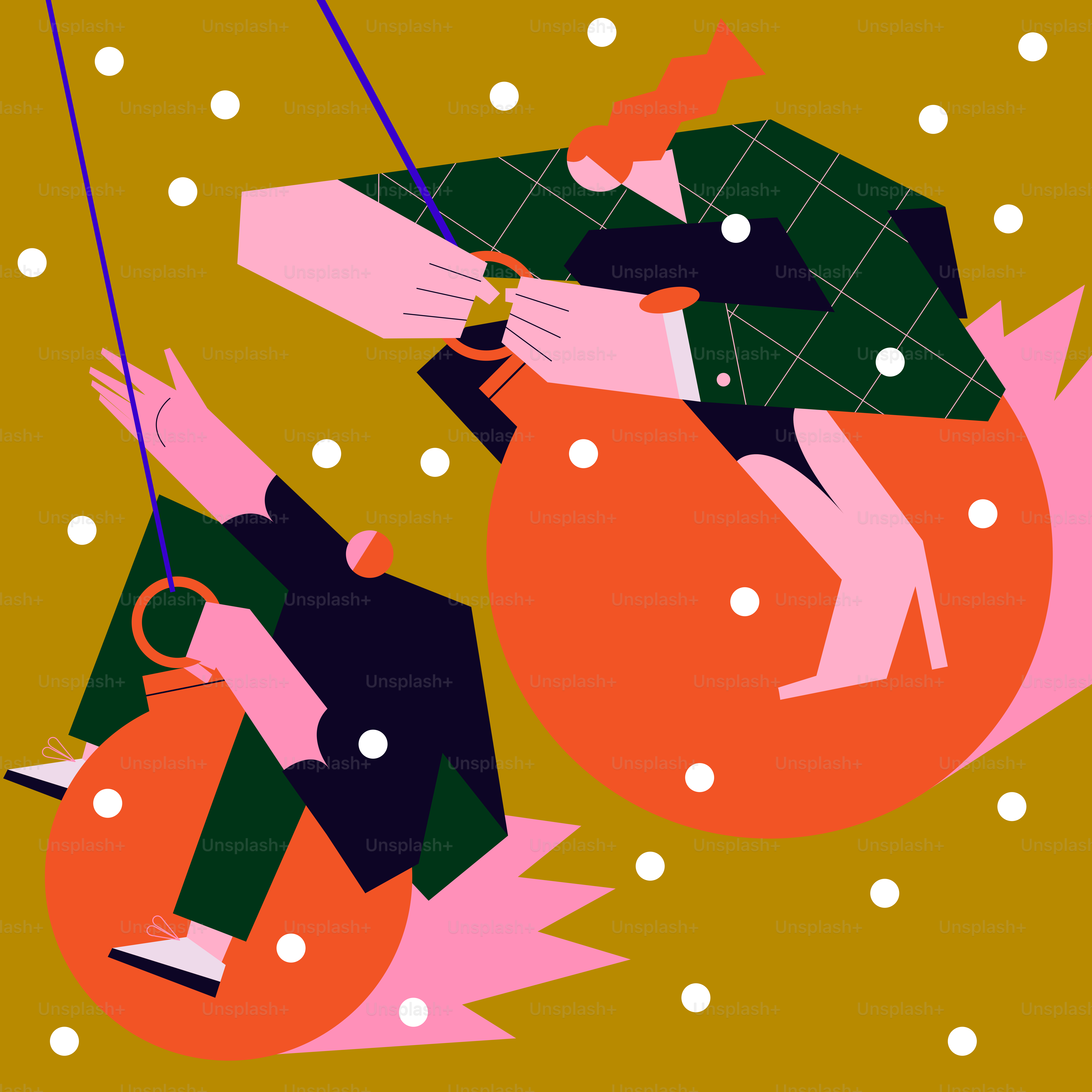 Quelques animaux attachés à une ficelle