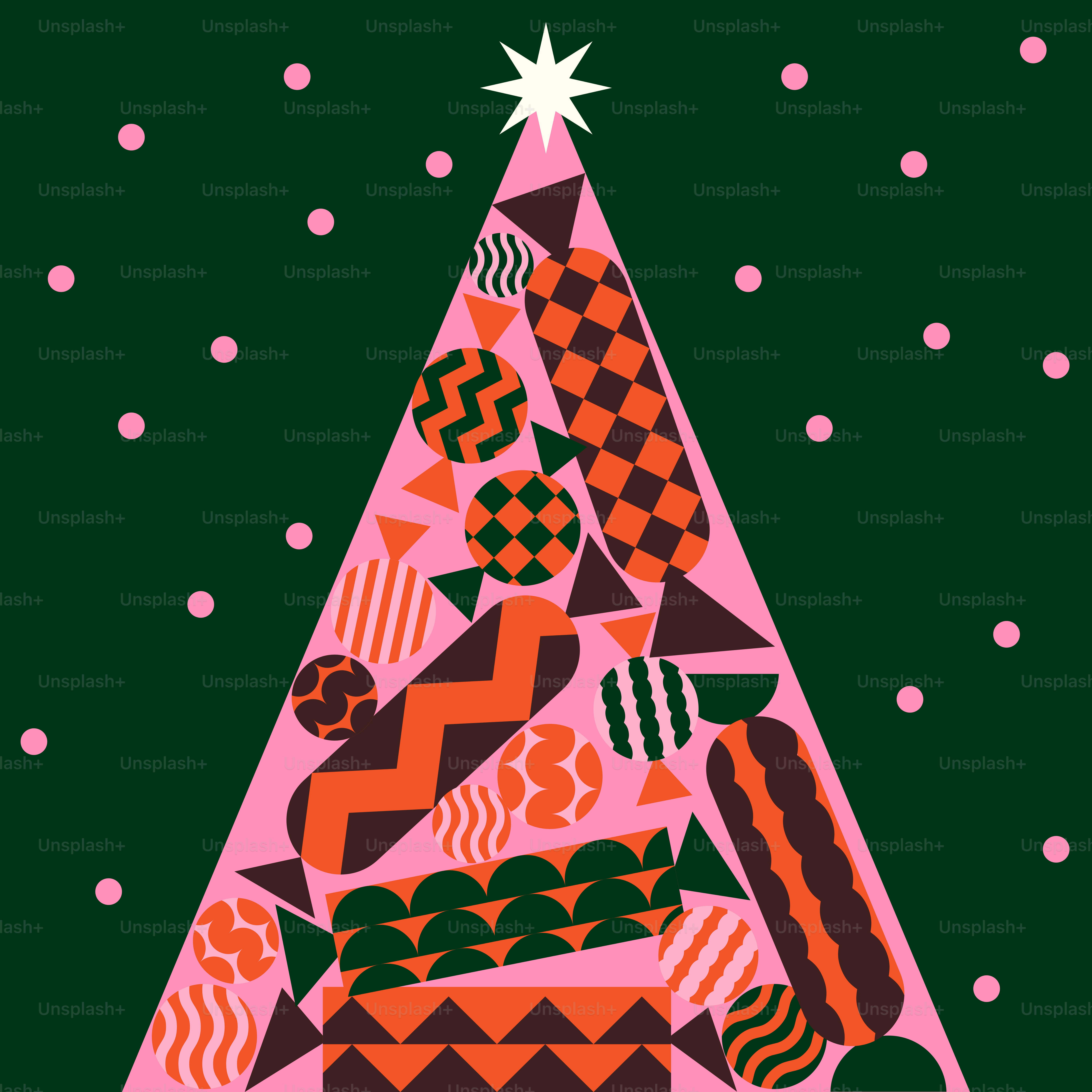 A christmas tree with a star on top of it