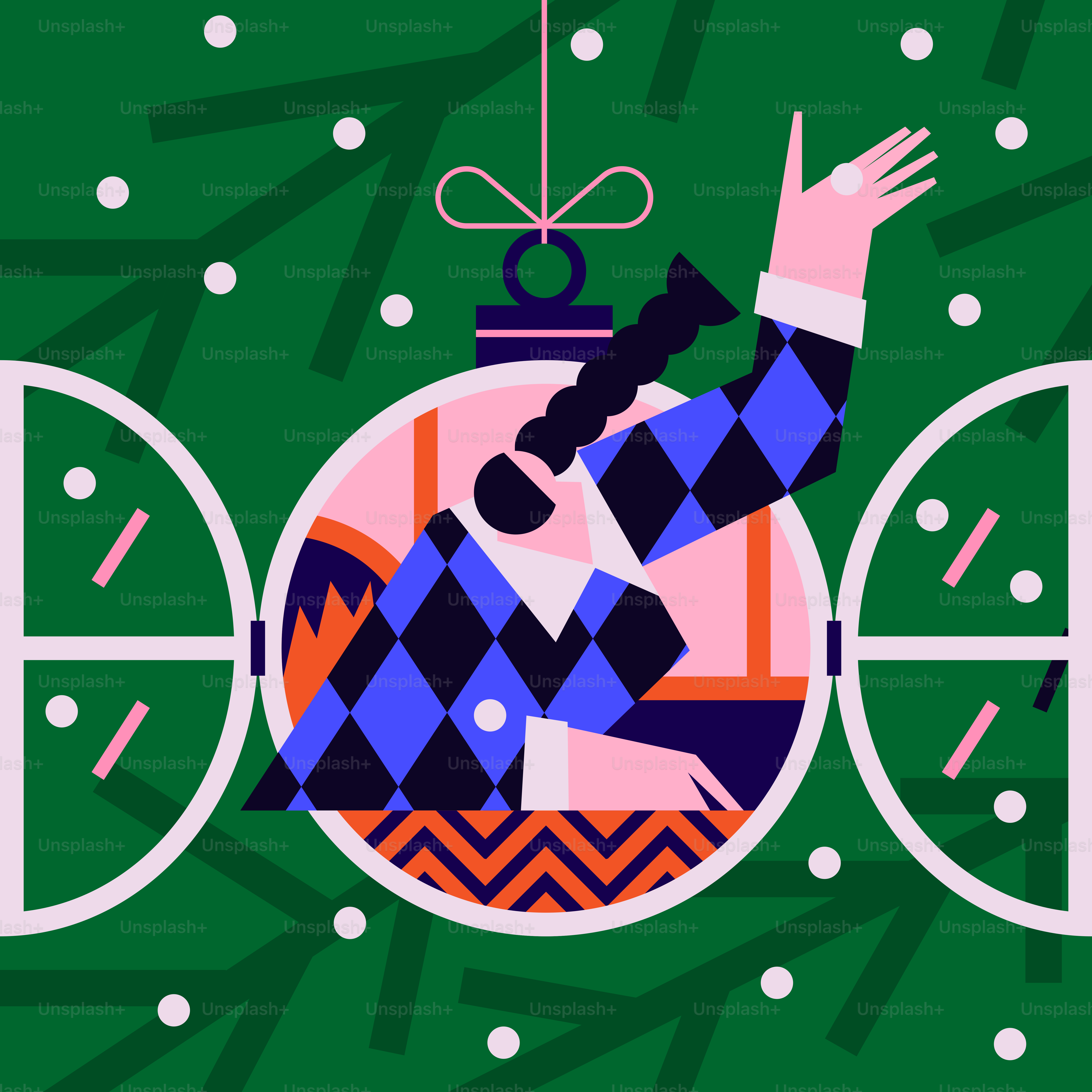 A christmas ornament hanging from a christmas tree