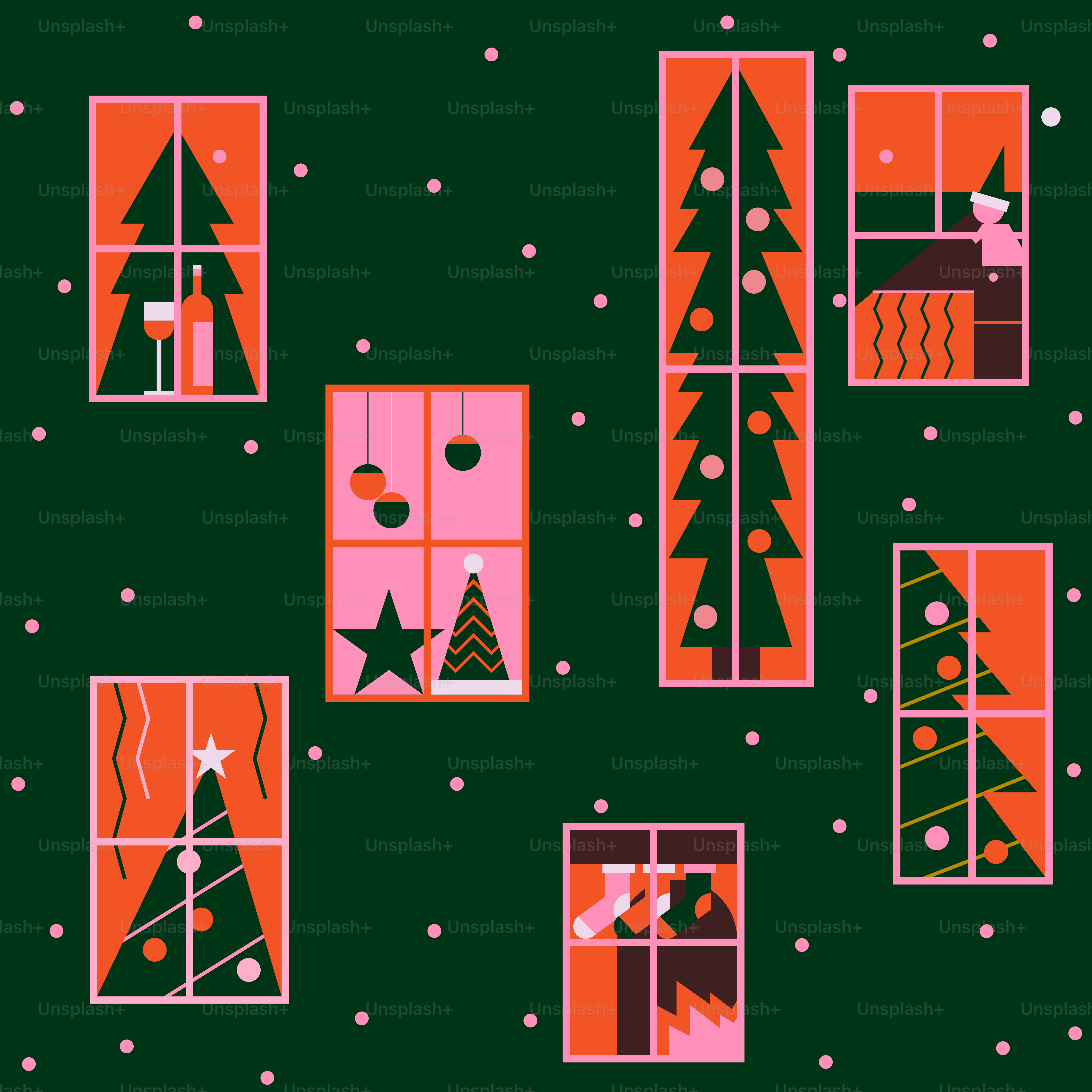A picture of a christmas tree outside of a window