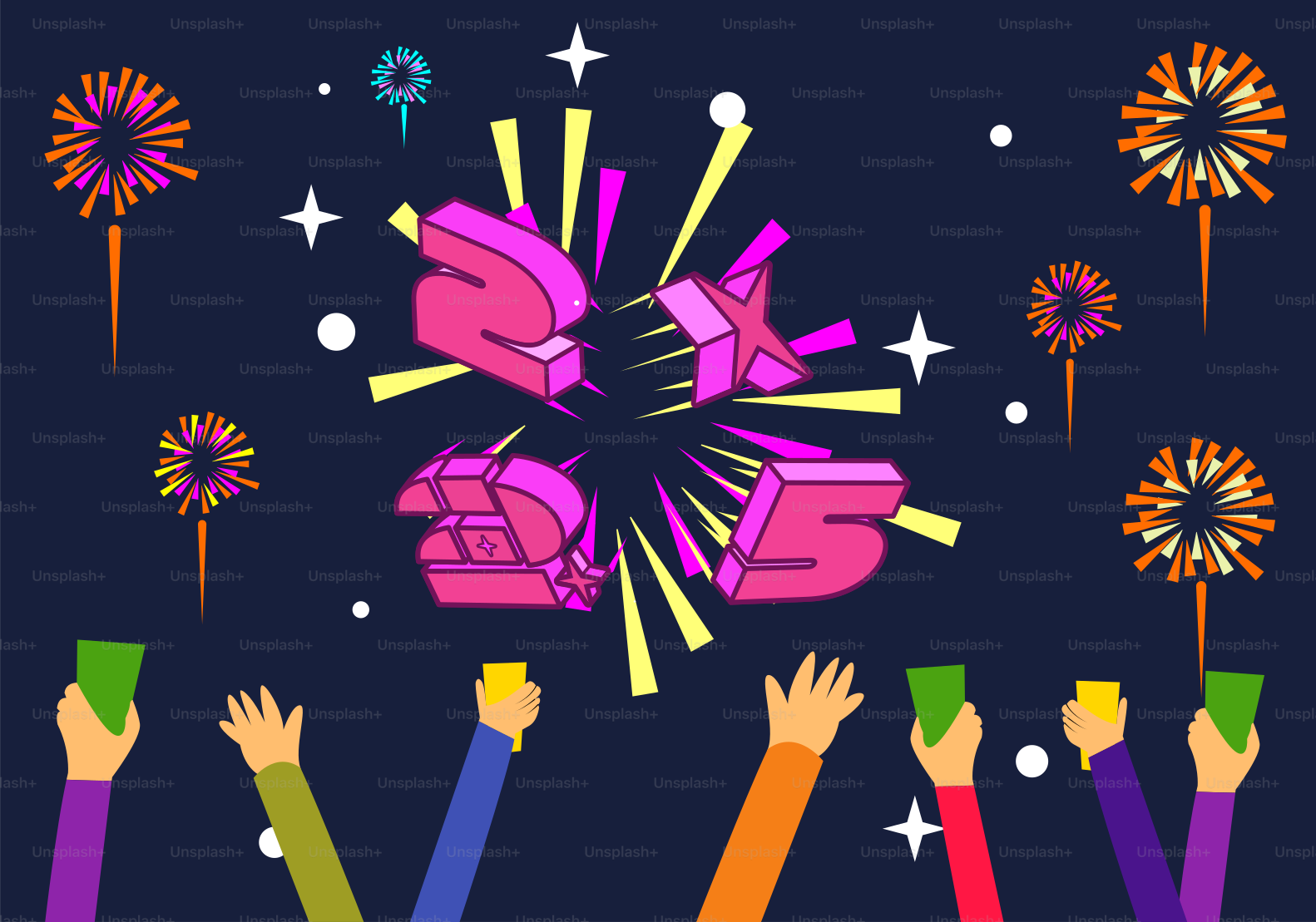 A group of people raising their hands in the air