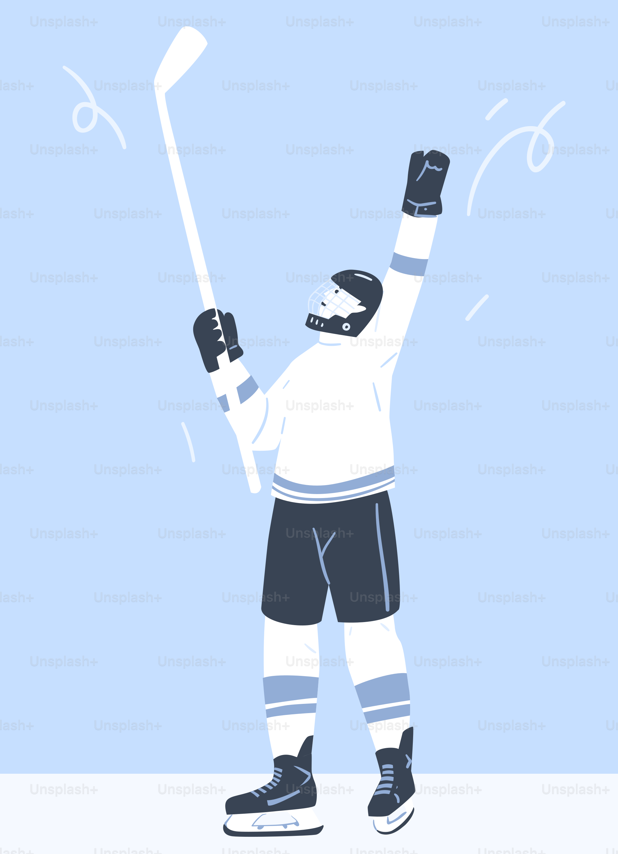 A man holding a hockey stick in his hand