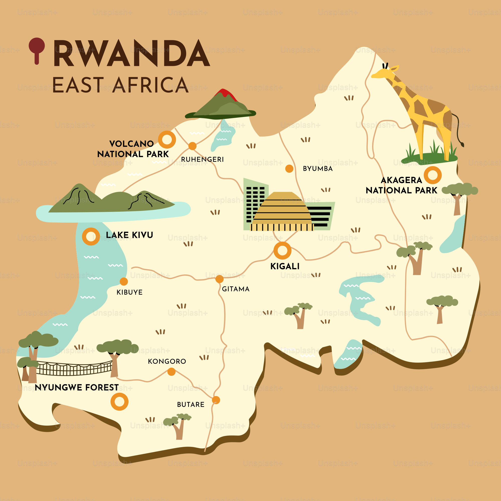 A map of the country of swandaa