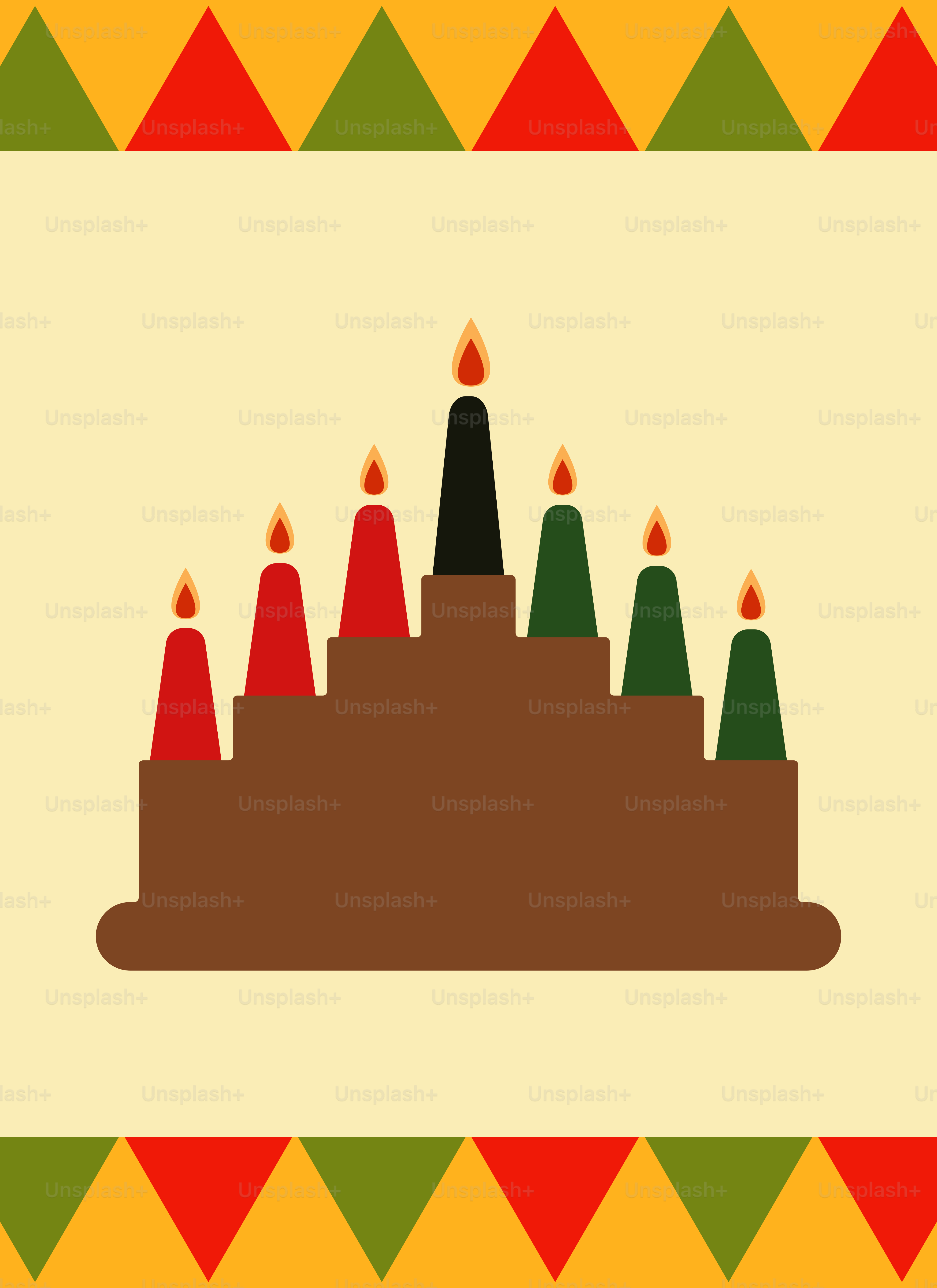 A picture of a cake with candles on it